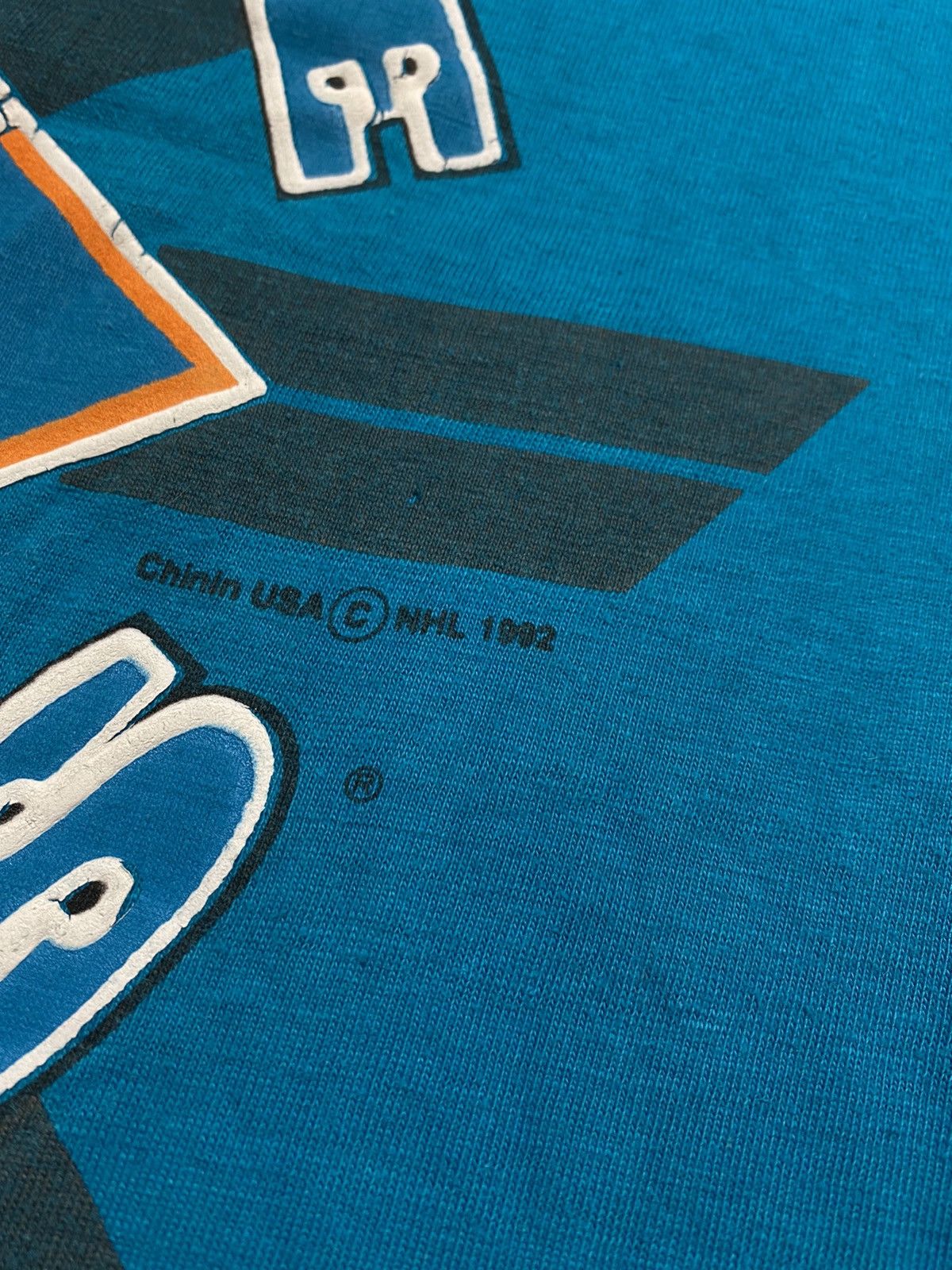 NHL × Vintage Vintage 1992 San Jose Sharks NHL Boxy fit Tshirt licensed Size US L / EU 52-54 / 3 - 3 Thumbnail