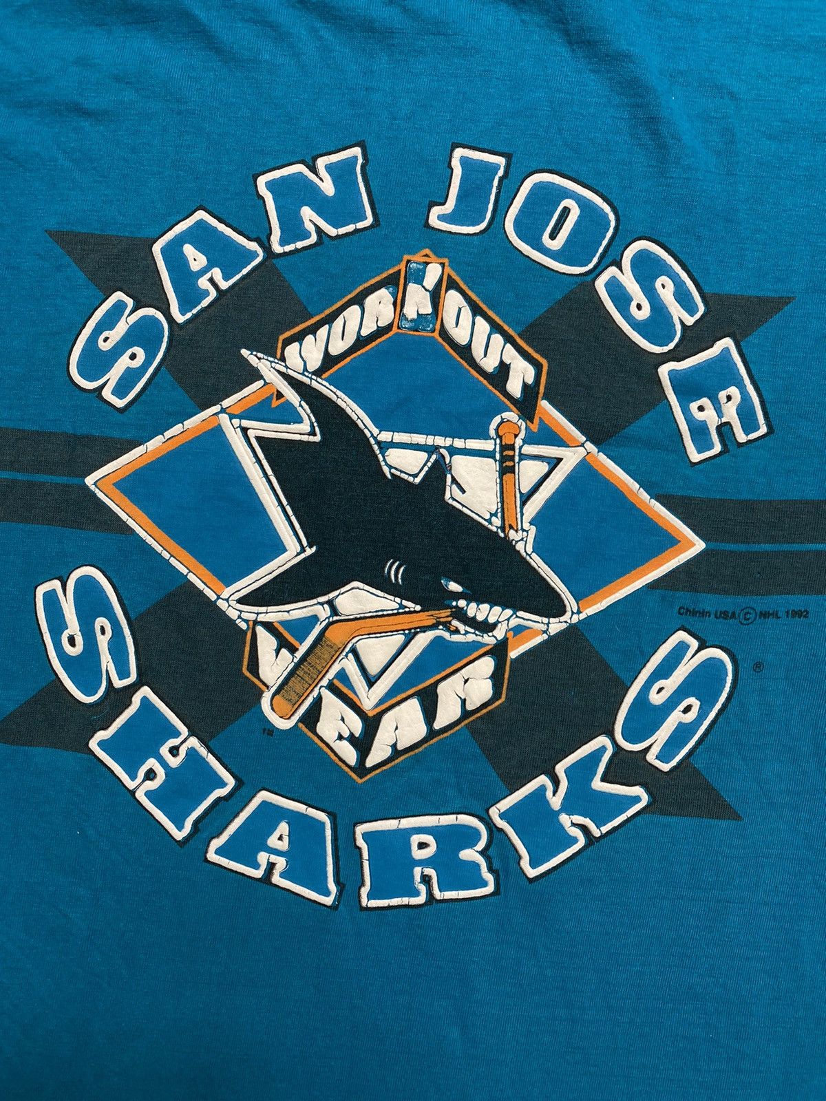 NHL × Vintage Vintage 1992 San Jose Sharks NHL Boxy fit Tshirt licensed Size US L / EU 52-54 / 3 - 2 Thumbnail