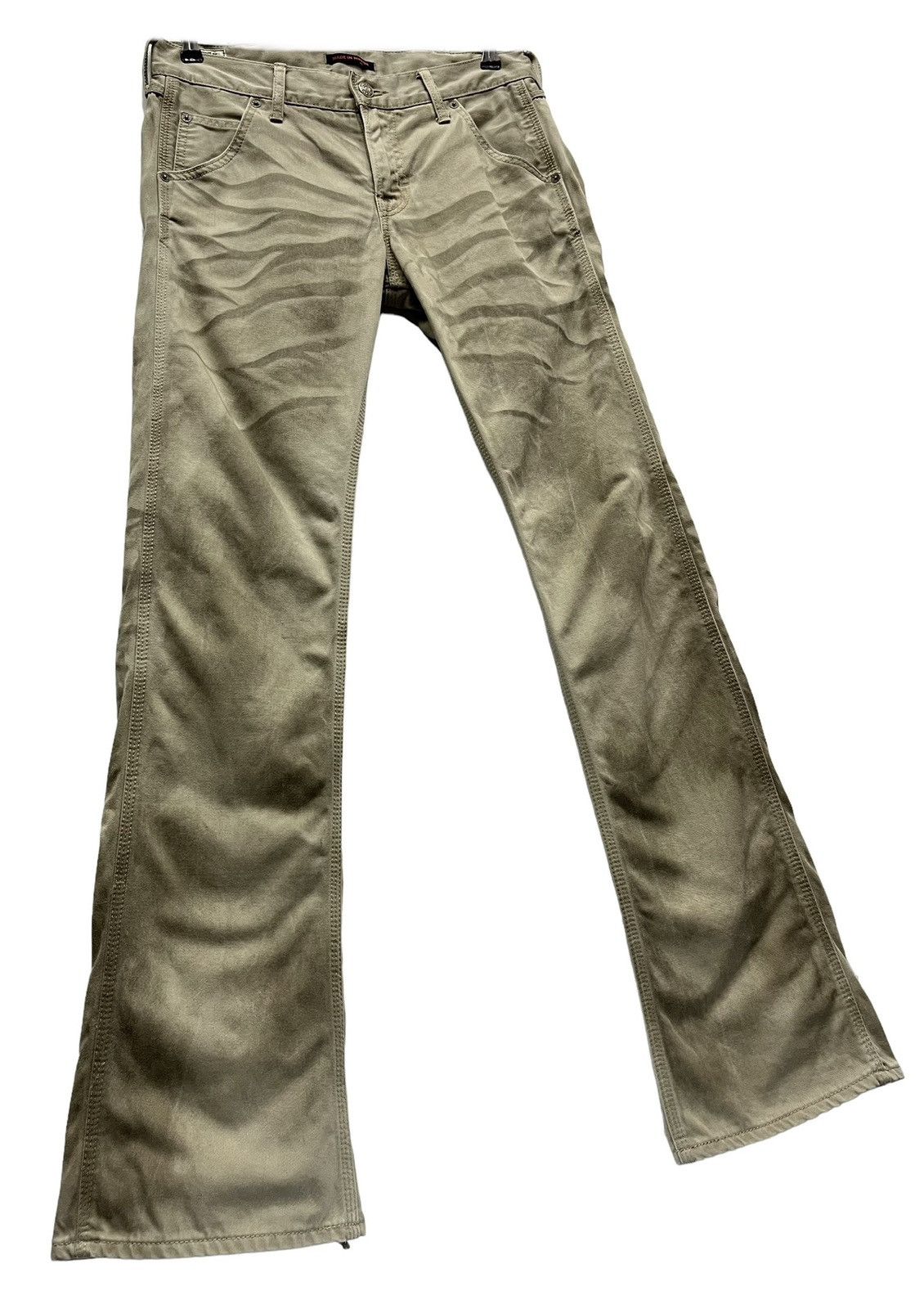 Japan Blue FYE🔥Punk Whisker Smokes Chino Cotton Flare KAPITAL Style Size US 29 - 2 Thumbnail