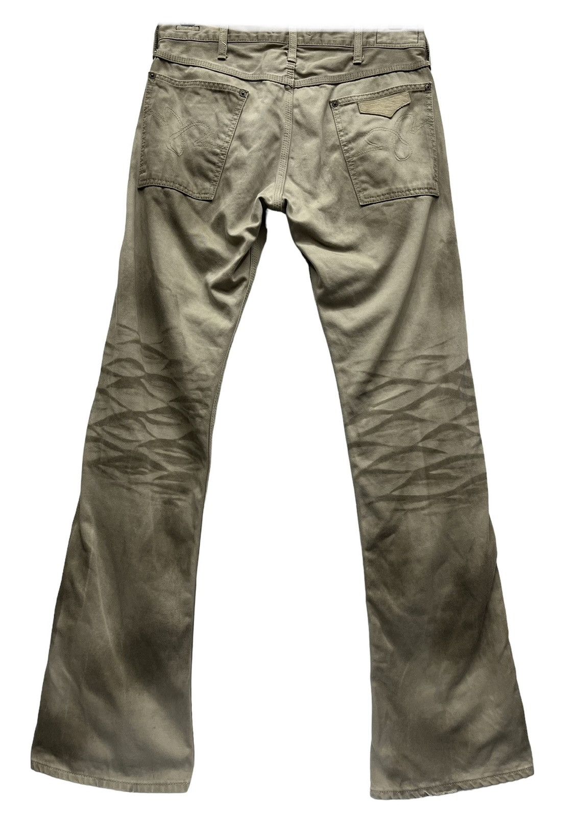 Japan Blue FYE🔥Punk Whisker Smokes Chino Cotton Flare KAPITAL Style Size US 29 - 7 Thumbnail