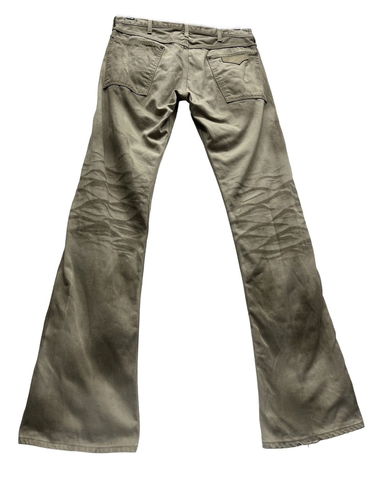 Japan Blue FYE🔥Punk Whisker Smokes Chino Cotton Flare KAPITAL Style Size US 29 - 6 Thumbnail