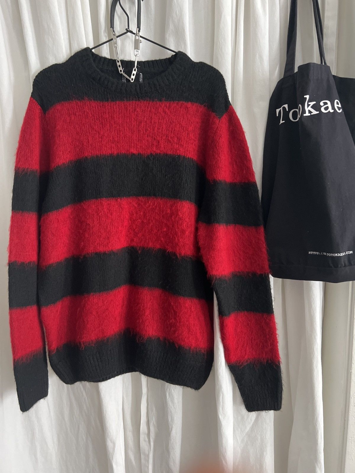 Vintage Vintage stripe punk sweater jumper oversized boxy M L Size US L / EU 52-54 / 3 - 1 Thumbnail