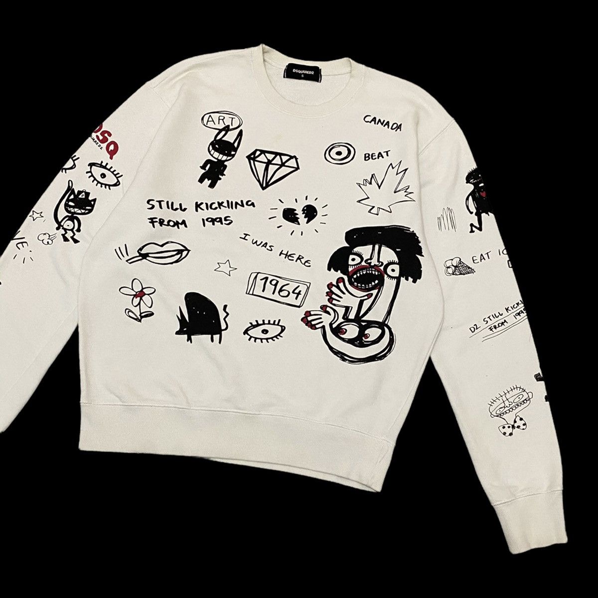 Art Comes First DSQUARED2 SWEATSHIRT ARCHIVE MADE IN ITALY RARE ART Size US M / EU 48-50 / 2 - 7 Thumbnail