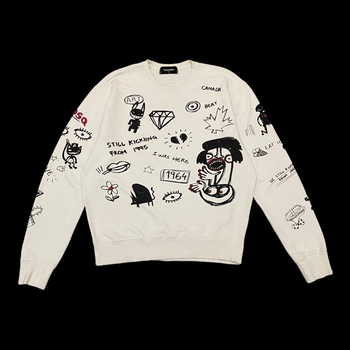 Art Comes First DSQUARED2 SWEATSHIRT ARCHIVE MADE IN ITALY RARE ART Size US M / EU 48-50 / 2 - 5 Thumbnail