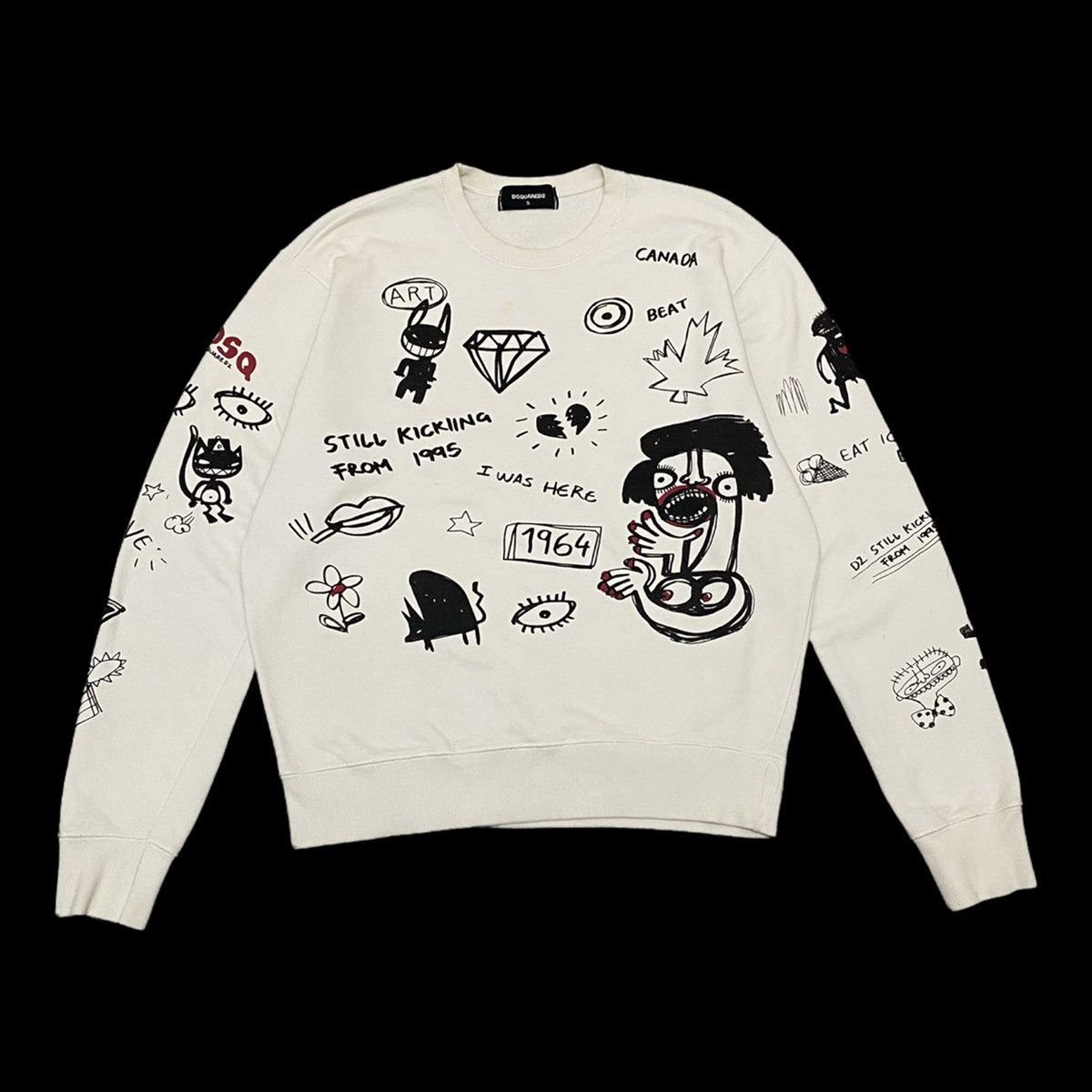 Art Comes First DSQUARED2 SWEATSHIRT ARCHIVE MADE IN ITALY RARE ART Size US M / EU 48-50 / 2 - 3 Thumbnail