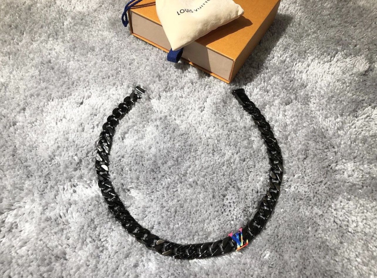 Louis Vuitton LV Rainbow Chain Necklace Ruthenium