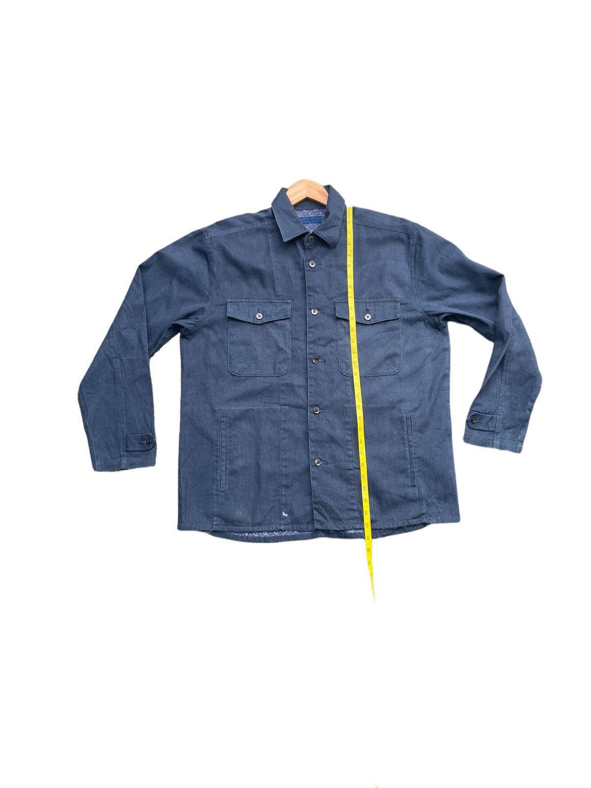 Japanese Brand The Blue Paisley Work Shirt Size US L / EU 52-54 / 3 - 3 Thumbnail