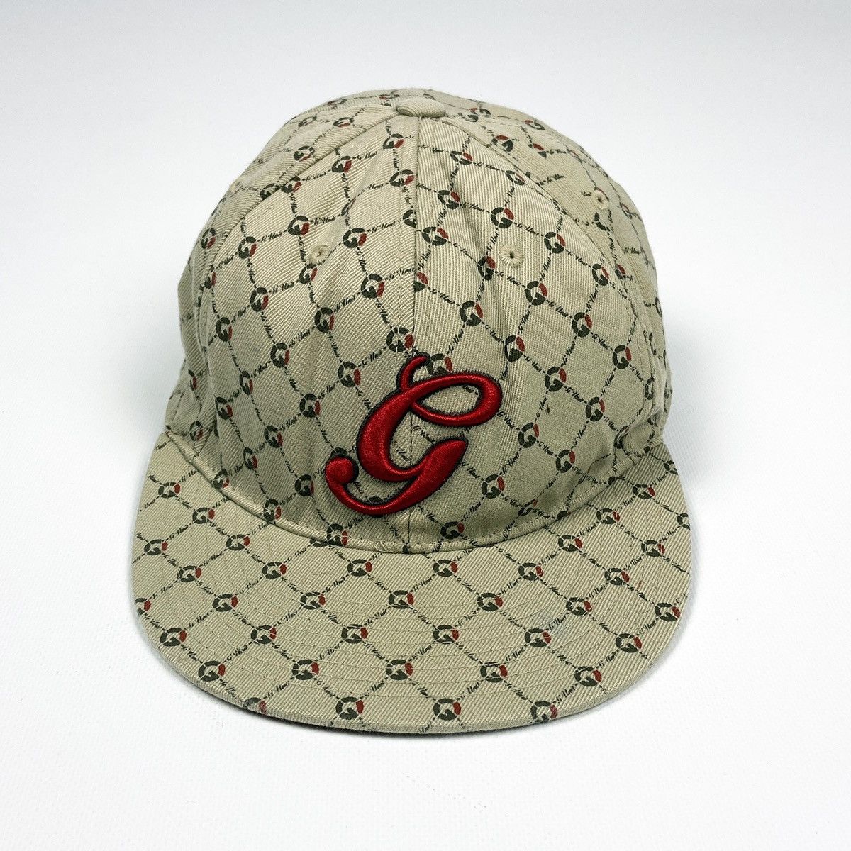 50 Cent Vintage 90s G Unit Monogram Embroidered logo cap Rap OG Size 34 - 2 Thumbnail