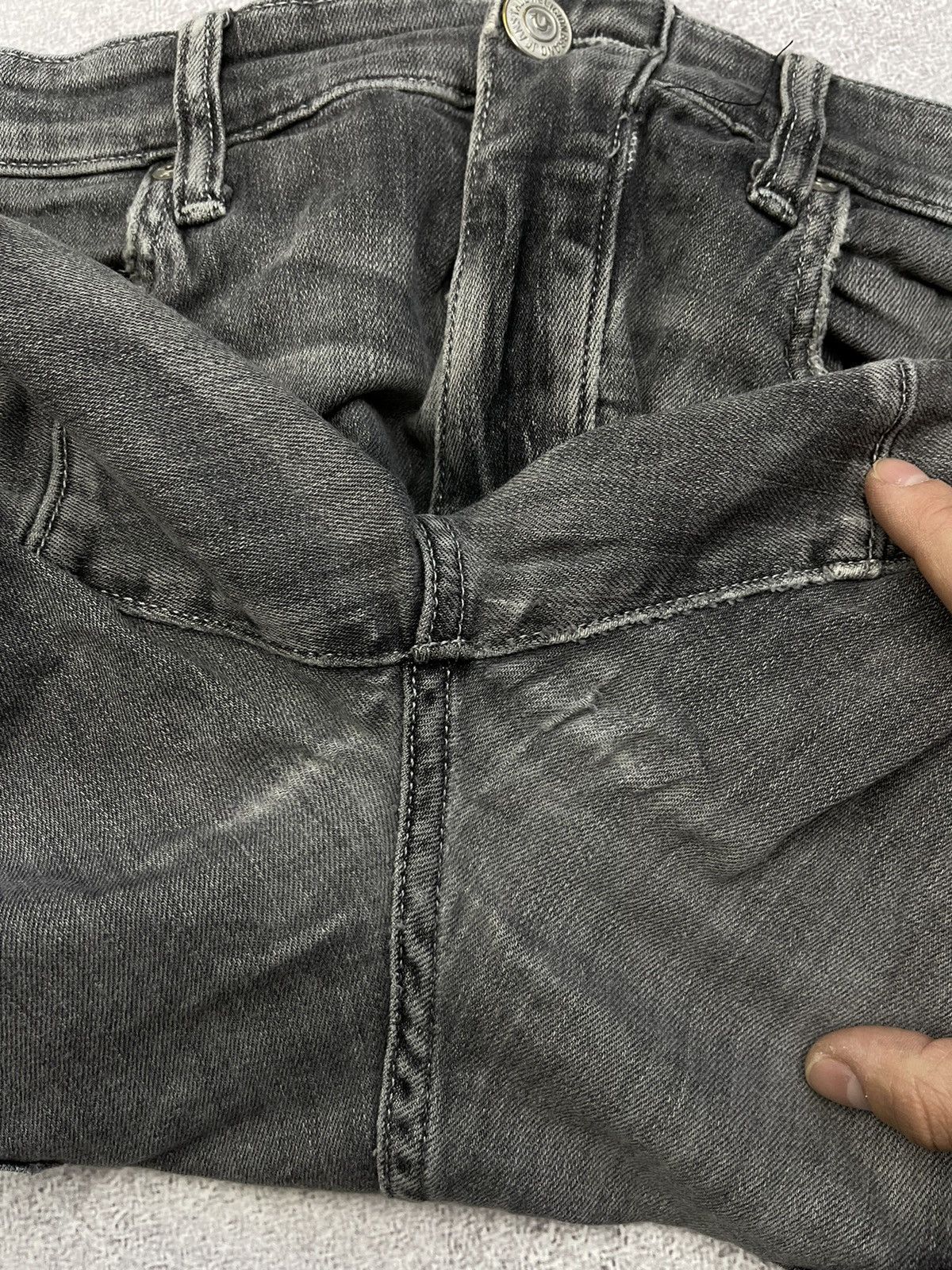 True Religion True Religion Rocco Moto SE Denim Jeans Grey Bike Size US 34 / EU 50 - 11 Thumbnail