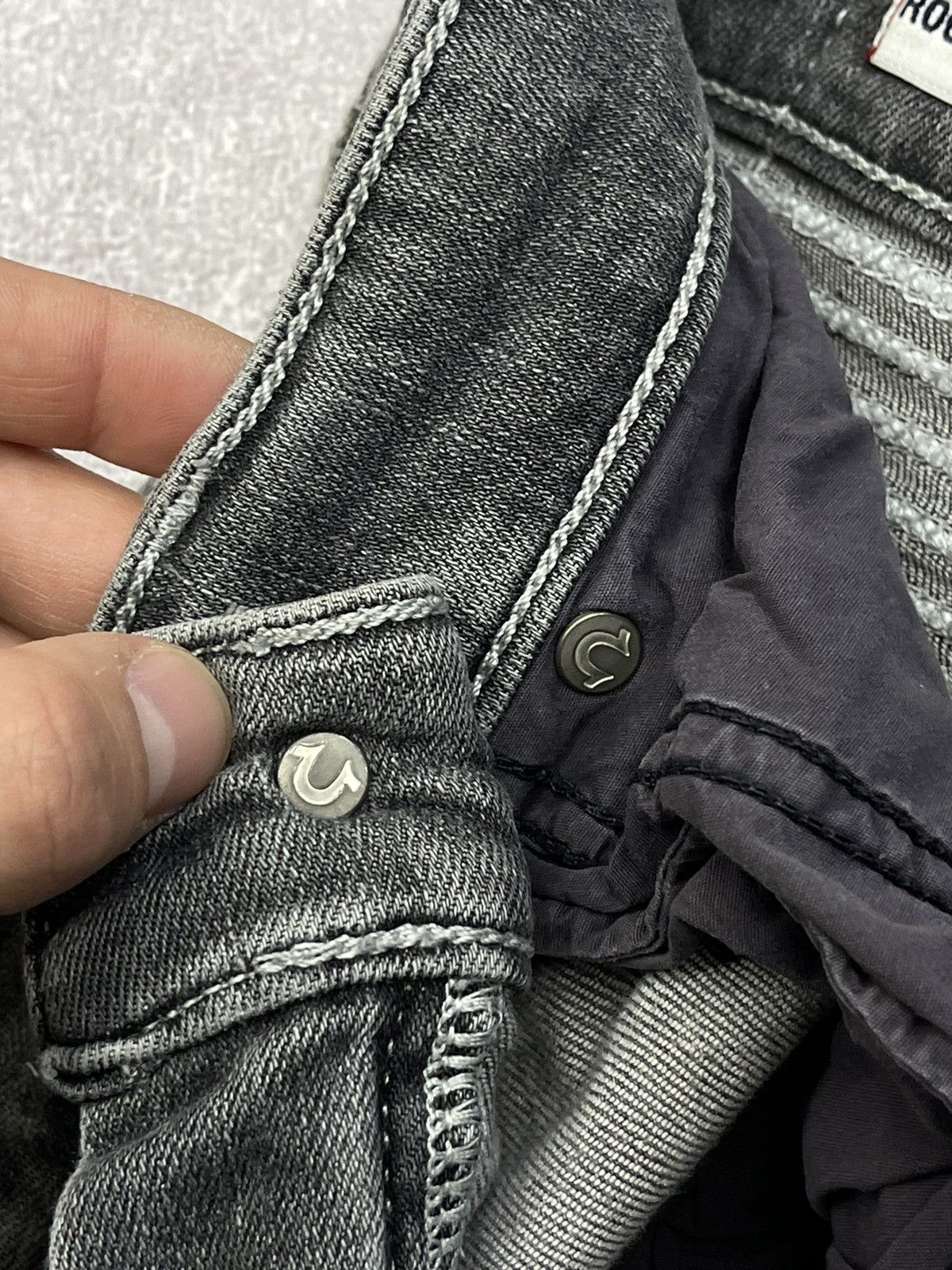 True Religion True Religion Rocco Moto SE Denim Jeans Grey Bike Size US 34 / EU 50 - 10 Thumbnail