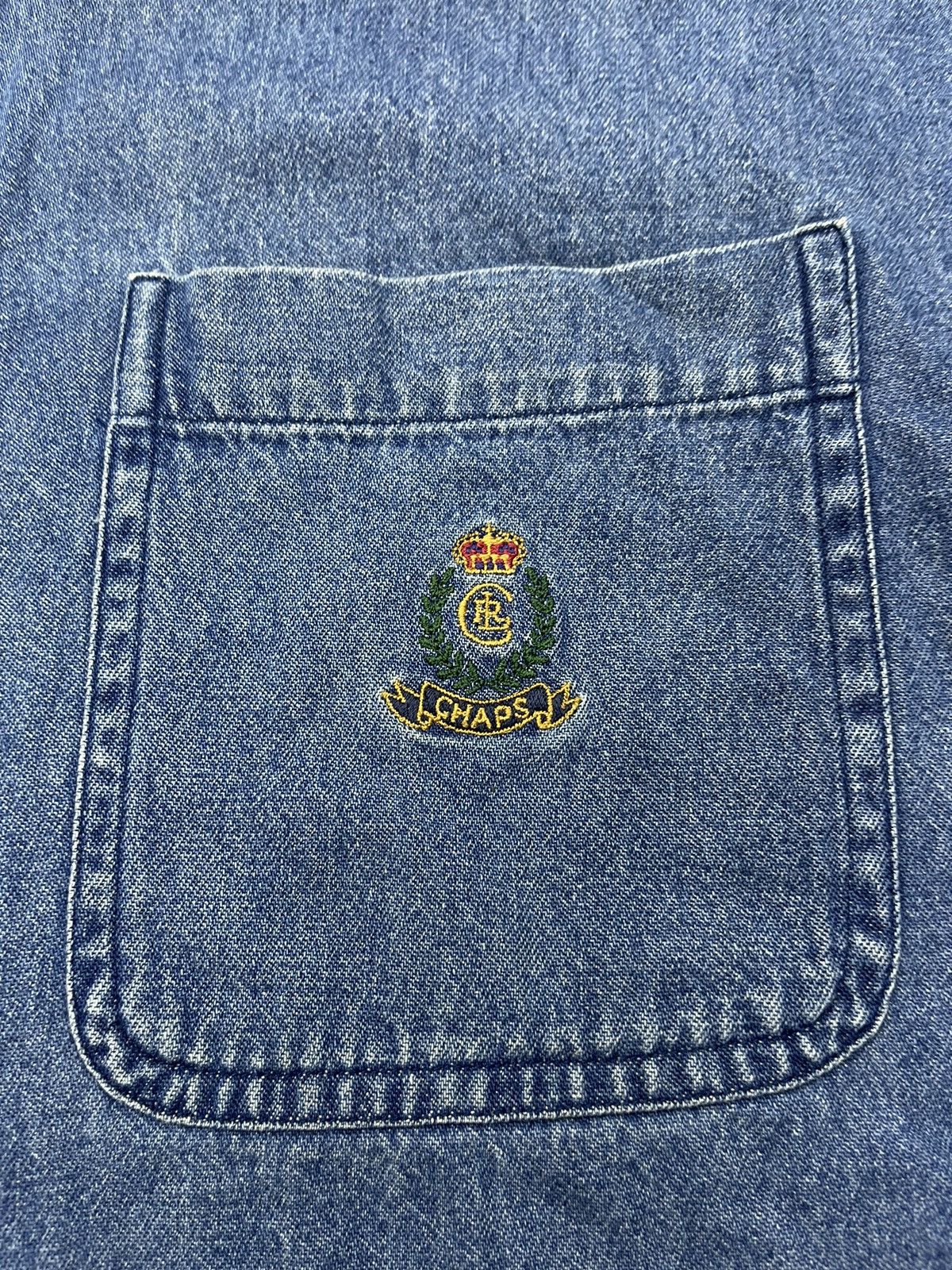 Chaps Ralph Lauren Vintage Ralph Lauren Chaps Denim Shirt Y2K Rugby Size US XL / EU 56 / 4 - 4 Thumbnail