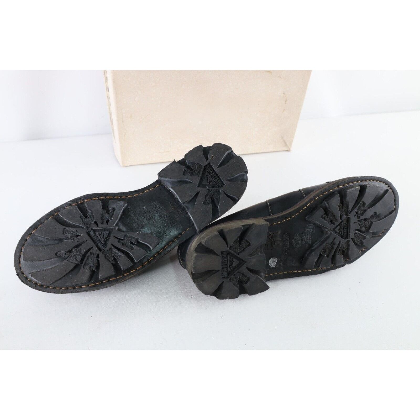John Fluevog NOS Vintage 90s John Fluevog Chunky Platform Leather Clogs Size US 10 / EU 43 - 9 Thumbnail