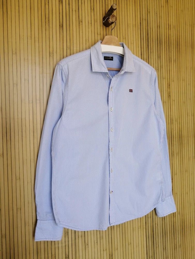 Napapijri NAPAPIJRI Slim Fit Stripe Shirt Size US L / EU 52-54 / 3 - 9 Thumbnail