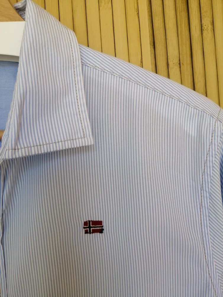 Napapijri NAPAPIJRI Slim Fit Stripe Shirt Size US L / EU 52-54 / 3 - 8 Thumbnail