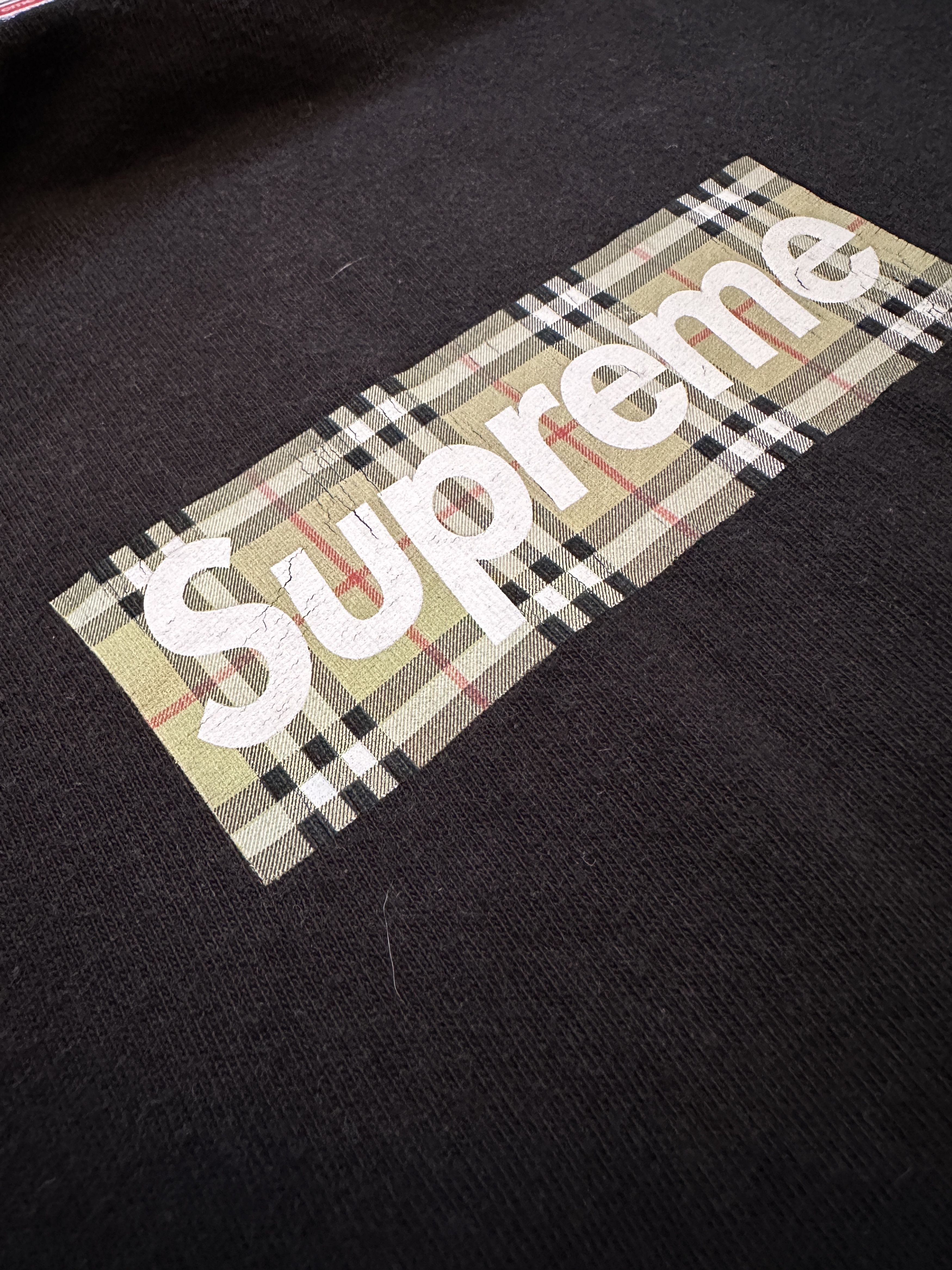 Burberry × Supreme Burberry x Supreme Box Logo Tee Black