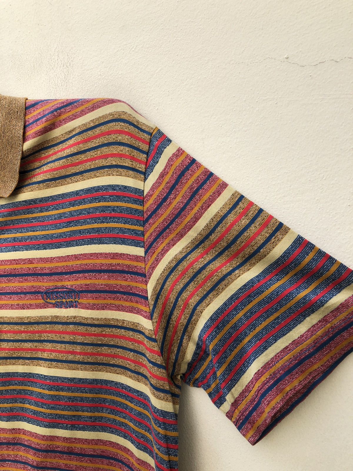 Missoni Vintage Missoni Sport Italy Striped Polo Shirt Size US S / EU 44-46 / 1 - 9 Thumbnail