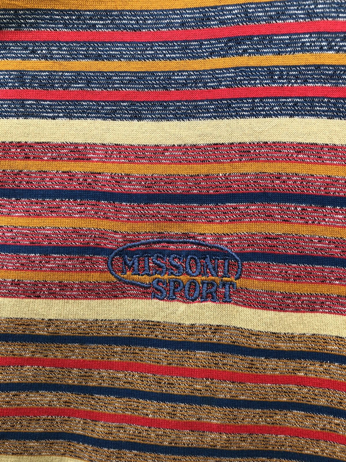 Missoni Vintage Missoni Sport Italy Striped Polo Shirt Size US S / EU 44-46 / 1 - 7 Thumbnail