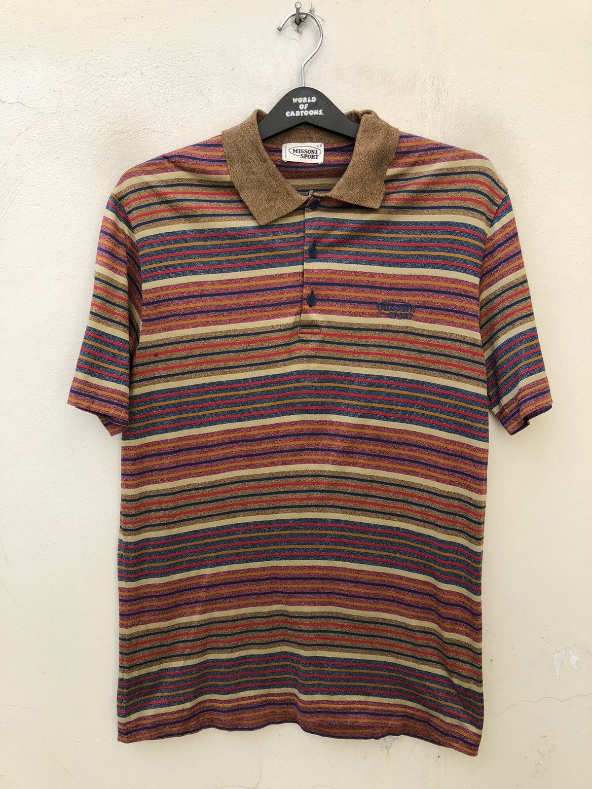 Missoni Vintage Missoni Sport Italy Striped Polo Shirt Size US S / EU 44-46 / 1 - 5 Thumbnail