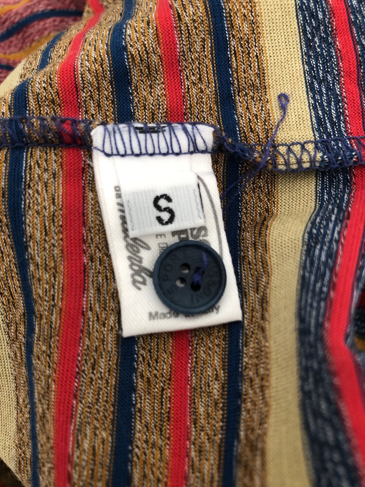 Missoni Vintage Missoni Sport Italy Striped Polo Shirt Size US S / EU 44-46 / 1 - 14 Thumbnail
