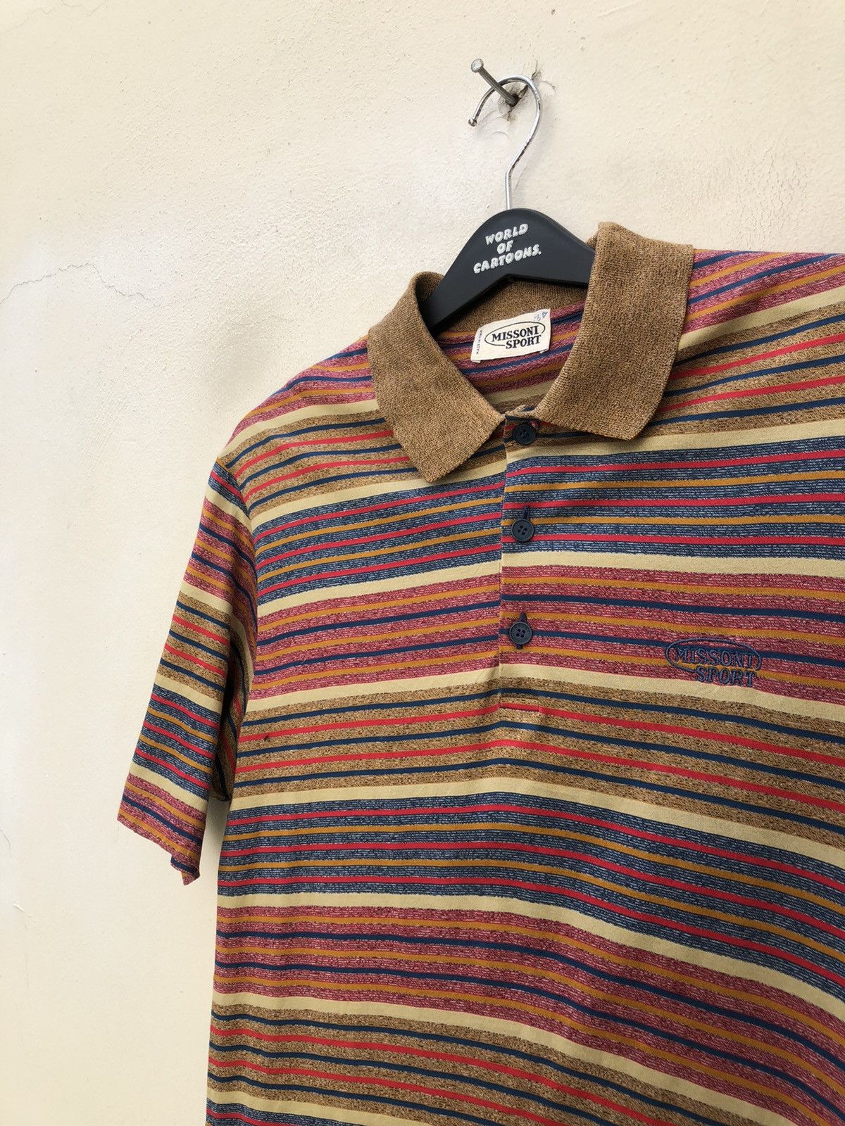 Missoni Vintage Missoni Sport Italy Striped Polo Shirt Size US S / EU 44-46 / 1 - 10 Thumbnail