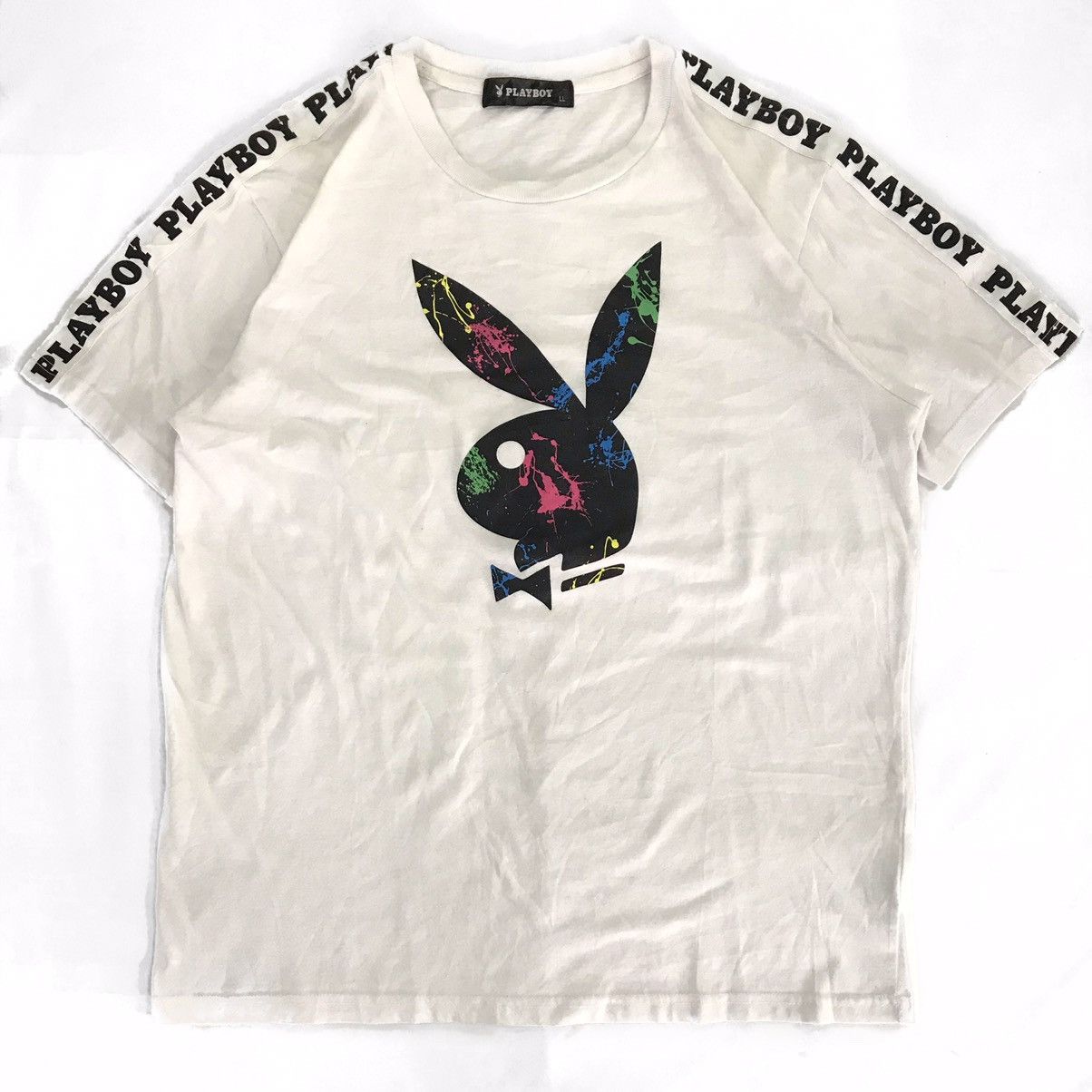 Japanese Brand × Playboy Playboy Big Logo Side Tape Tees Size US L / EU 52-54 / 3 - 1 Thumbnail