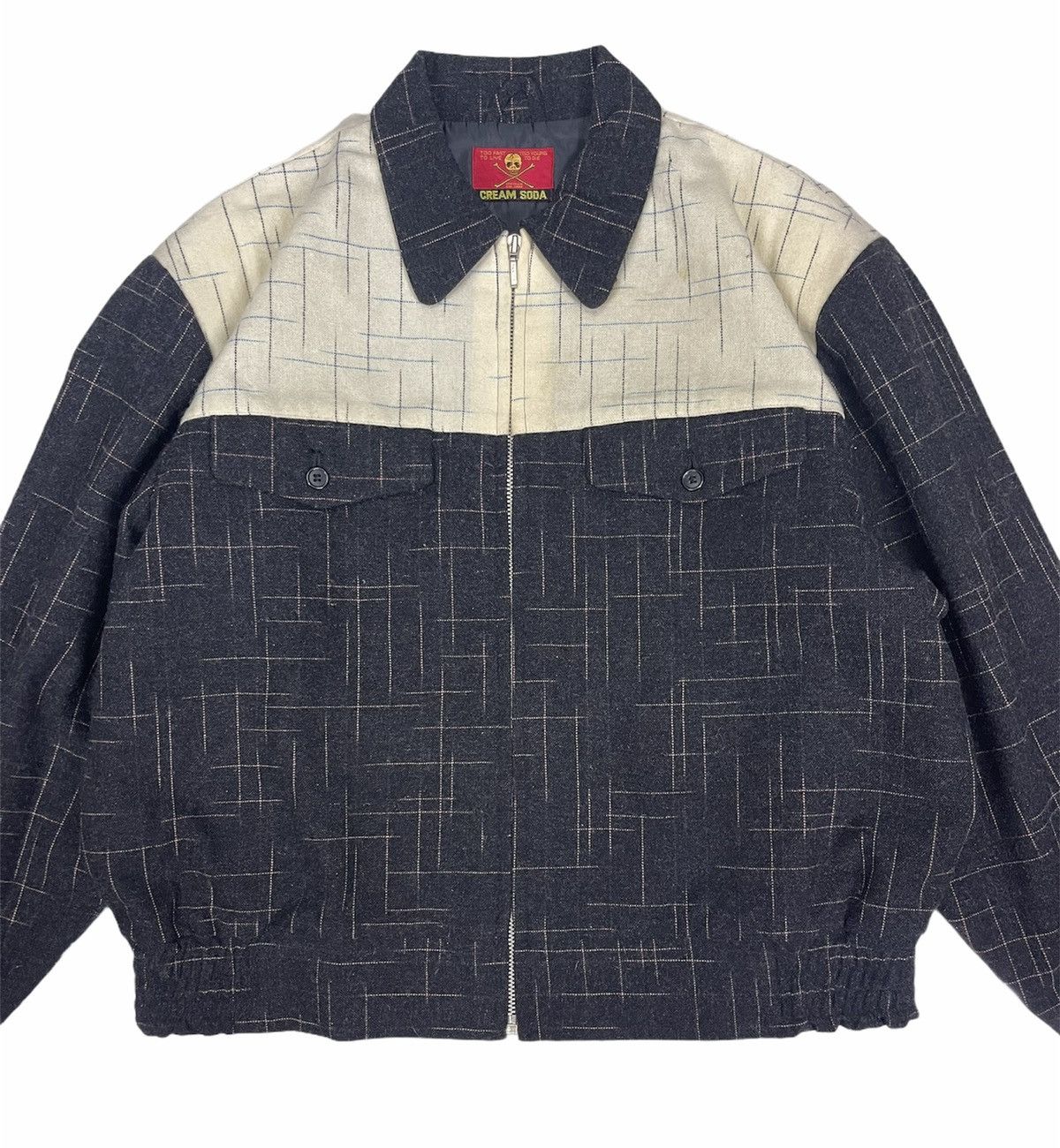 Japanese Brand CREAM SODA WOOL ZIPPER JACKET Size US L / EU 52-54 / 3 - 6 Thumbnail