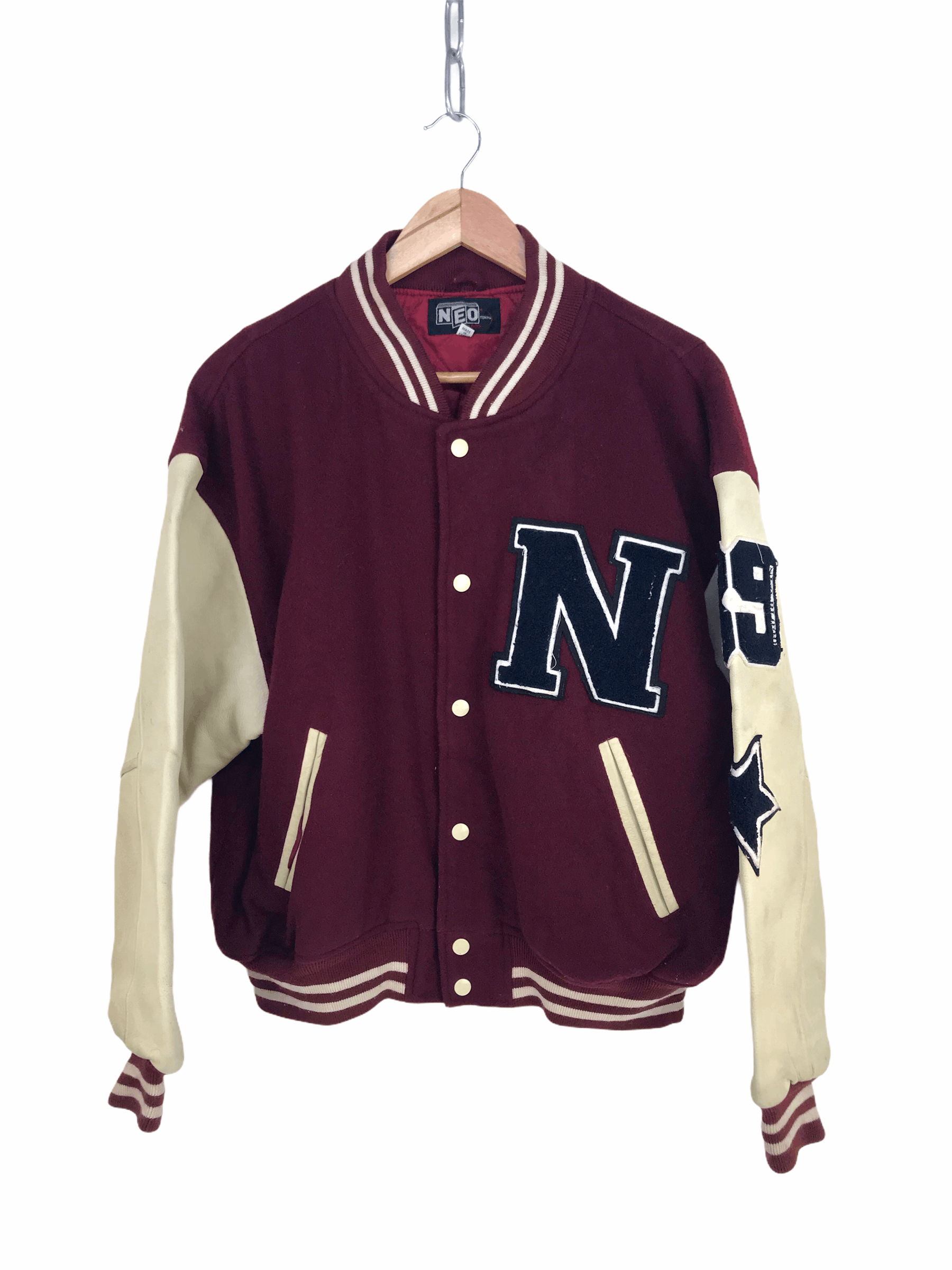 Japanese Brand Vintage NEO TOKYO Varsity Jacket Leather/Wool Size US M / EU 48-50 / 2 - 2 Thumbnail