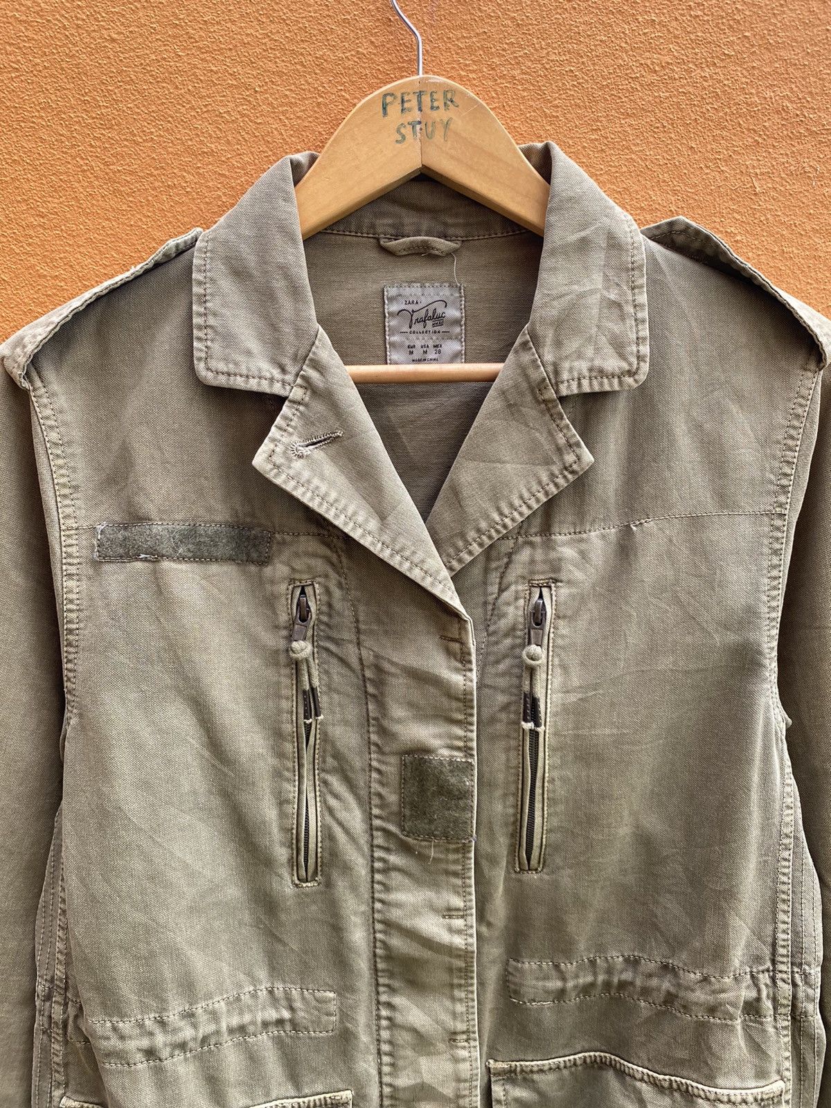 Japanese Brand × Zara ORIGINAL ZARA LIGHT JACKET FULLZIPPER ARMY STYLE DESIGN Size US M / EU 48-50 / 2 - 2 Thumbnail