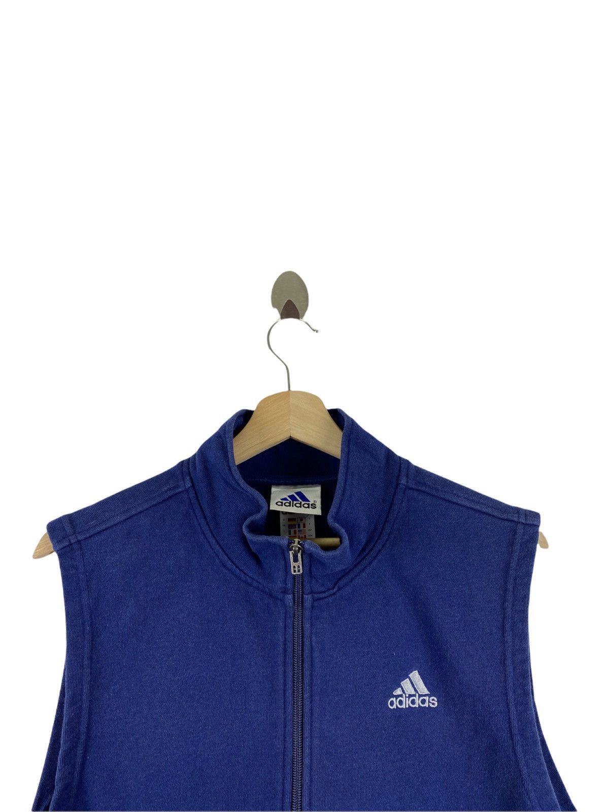 Adidas Vintage Adidas zipper vest Size US L / EU 52-54 / 3 - 3 Thumbnail