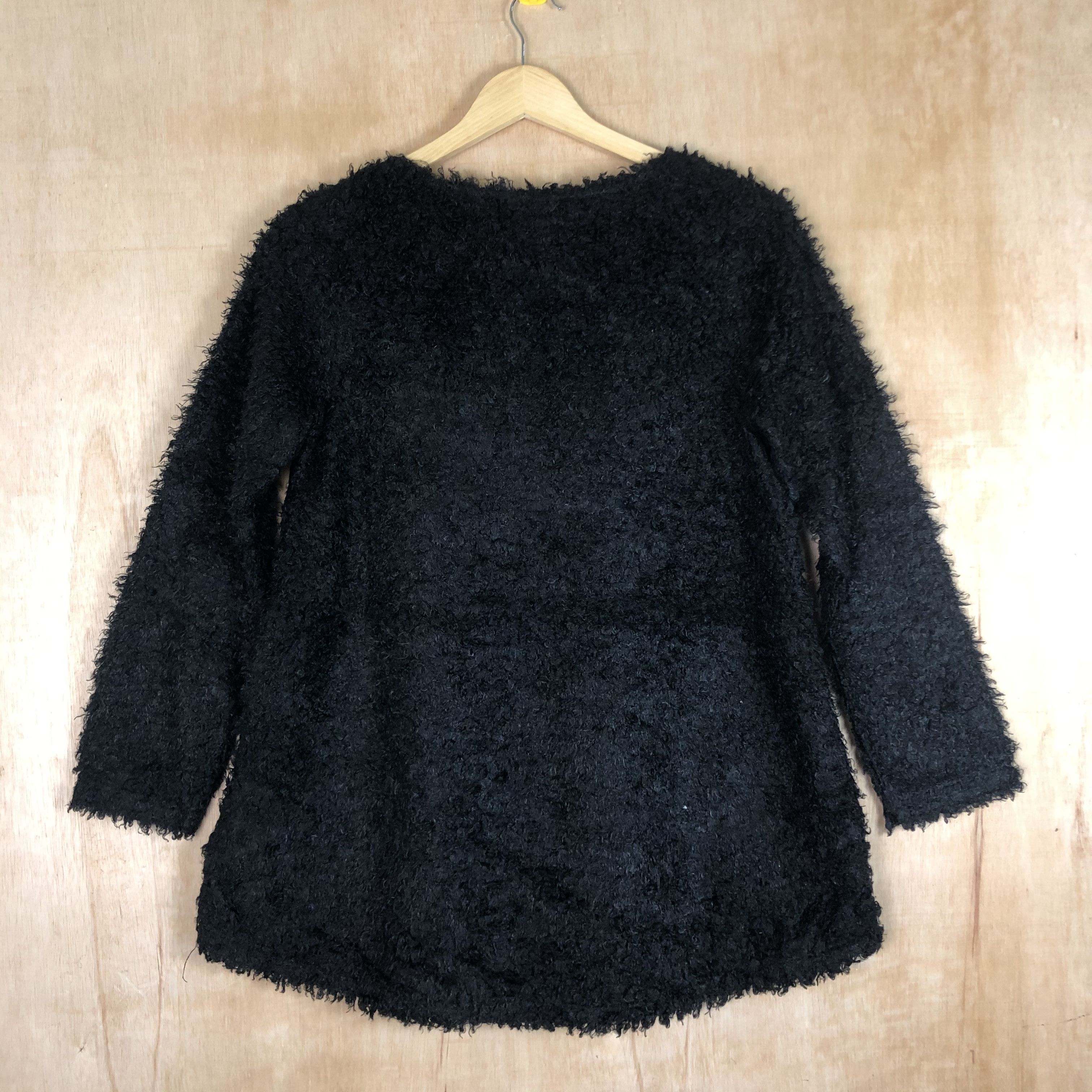 Homespun Knitwear × Japanese Brand DLL A Little Emotion Black fur MOhair shaggy Knitwear #c059 Size S / US 4 / IT 40 - 12 Thumbnail