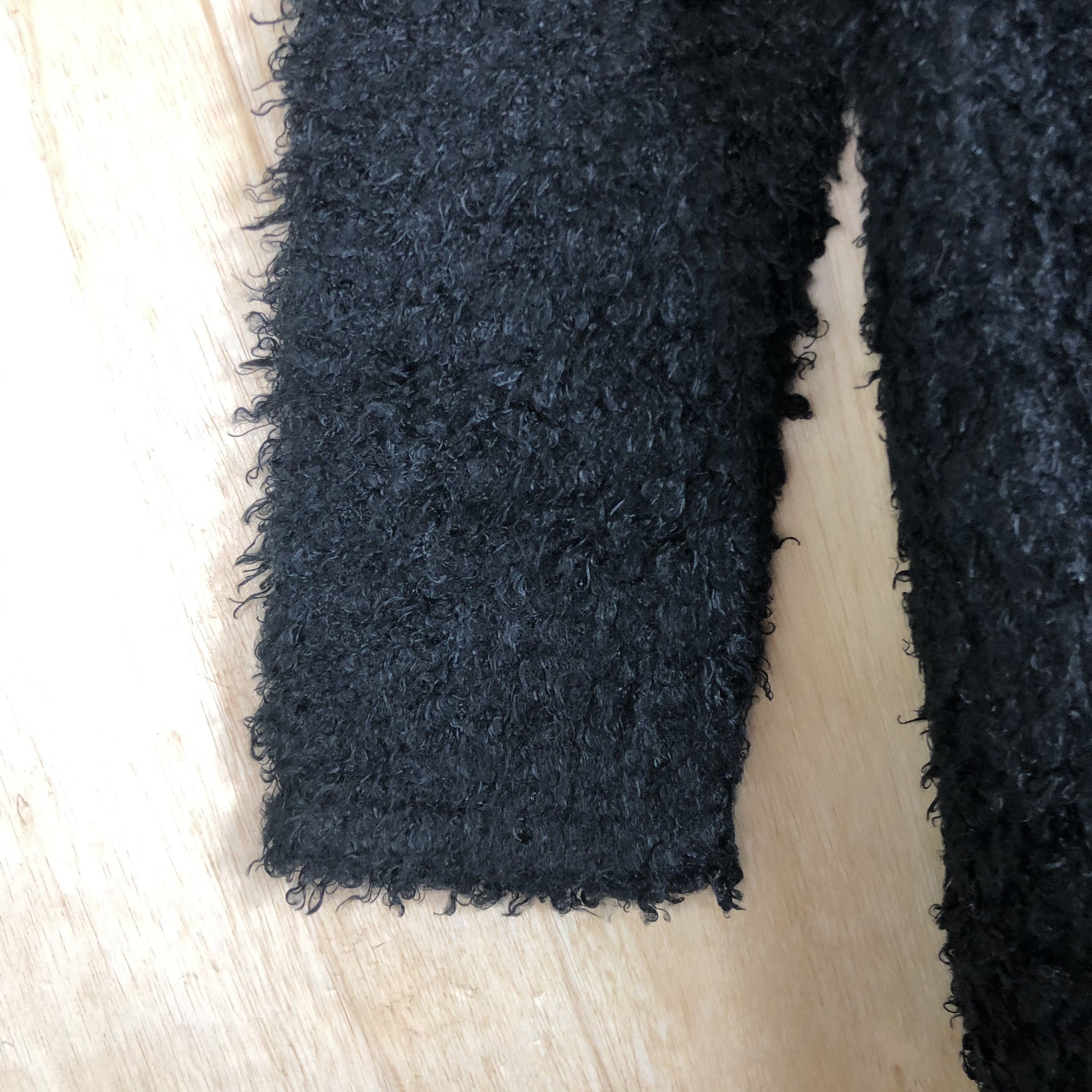 Homespun Knitwear × Japanese Brand DLL A Little Emotion Black fur MOhair shaggy Knitwear #c059 Size S / US 4 / IT 40 - 6 Thumbnail