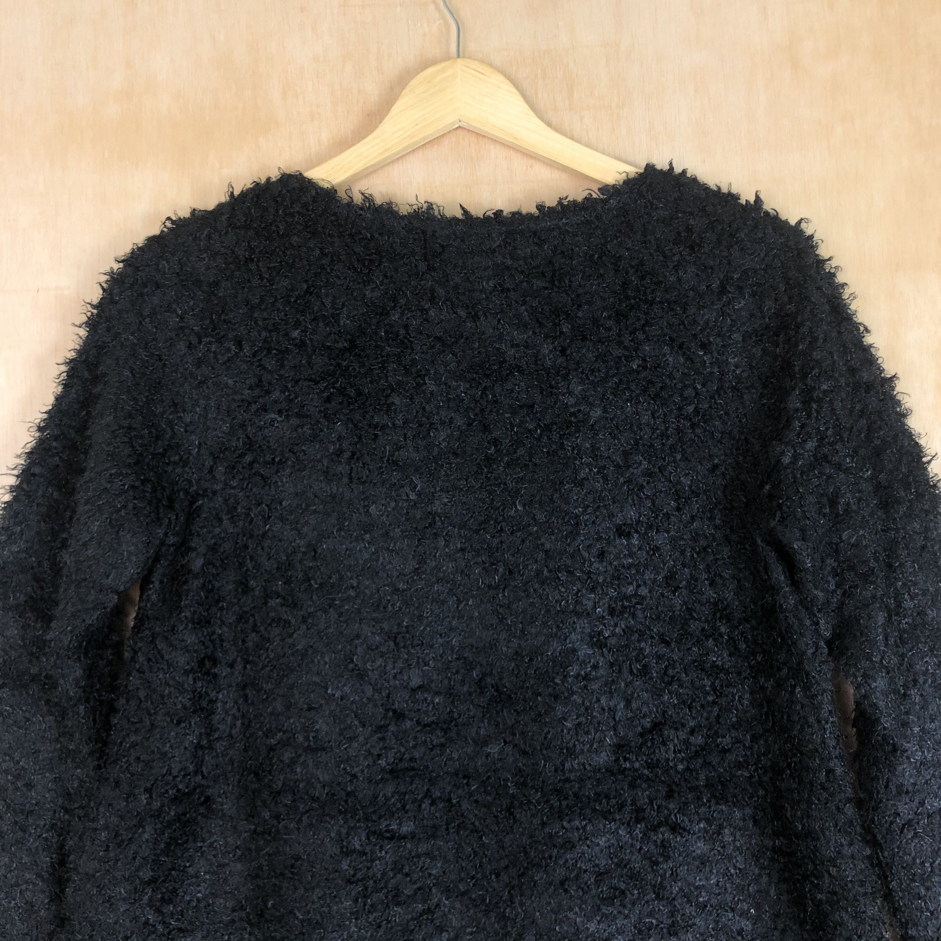 Homespun Knitwear × Japanese Brand DLL A Little Emotion Black fur MOhair shaggy Knitwear #c059 Size S / US 4 / IT 40 - 11 Thumbnail