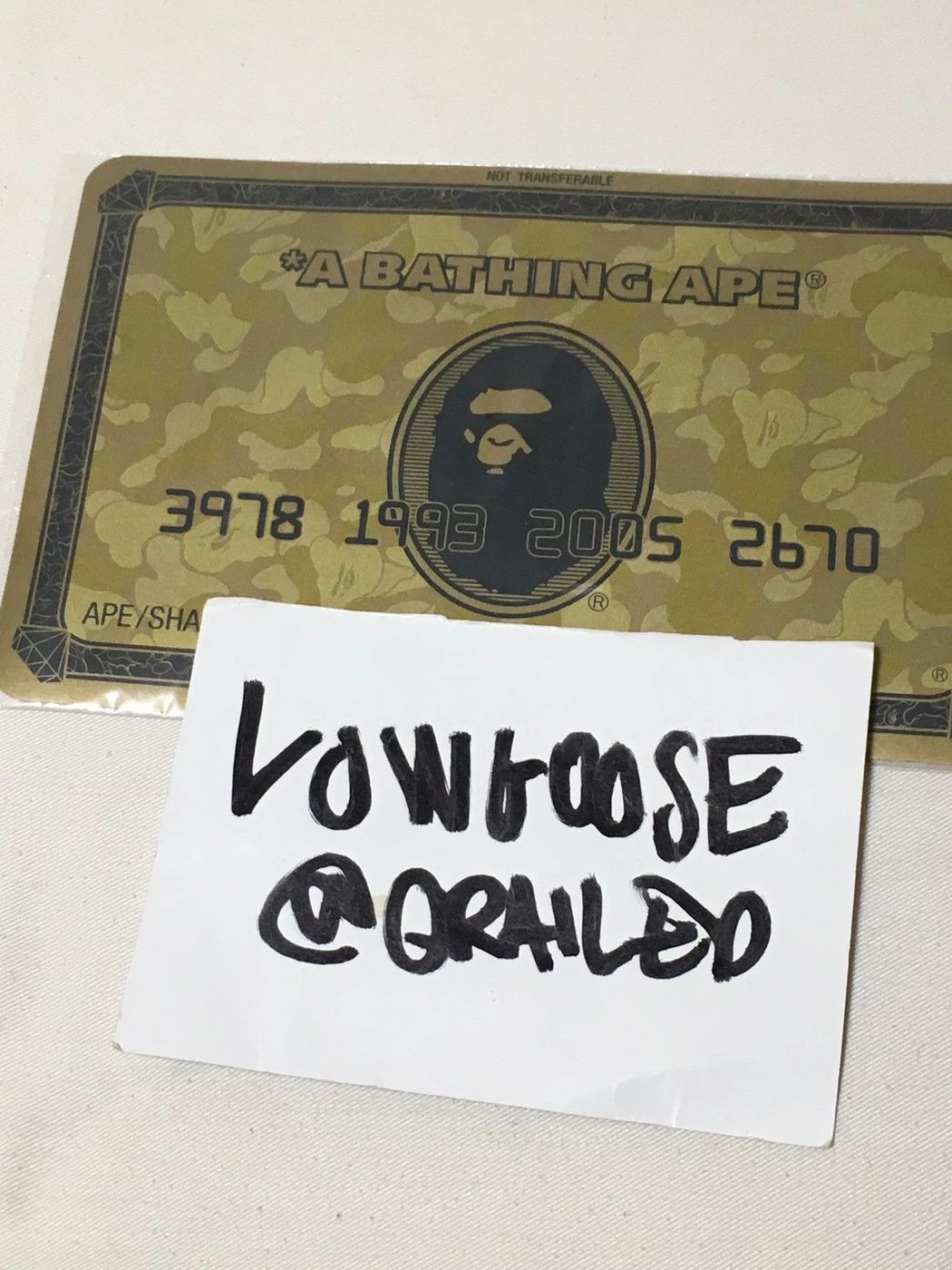 Bape 🔥 DS! BAPE MOUSEPAD Gold Card Amex American Express Size ONE SIZE - 3 Thumbnail