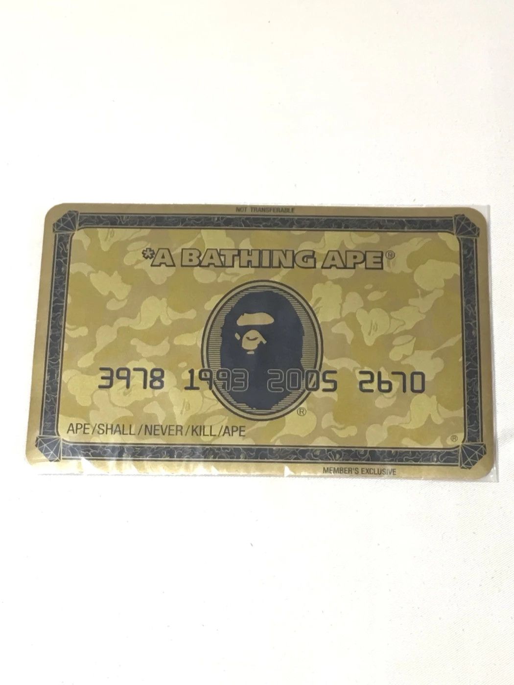 Bape 🔥 DS! BAPE MOUSEPAD Gold Card Amex American Express Size ONE SIZE - 2 Thumbnail