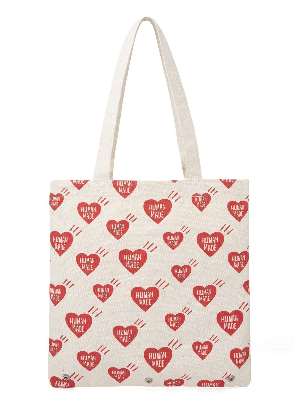 Ds! Human Made Shoulder Bag Heart Logo Tote Girls Don't Cry in White, Men's
