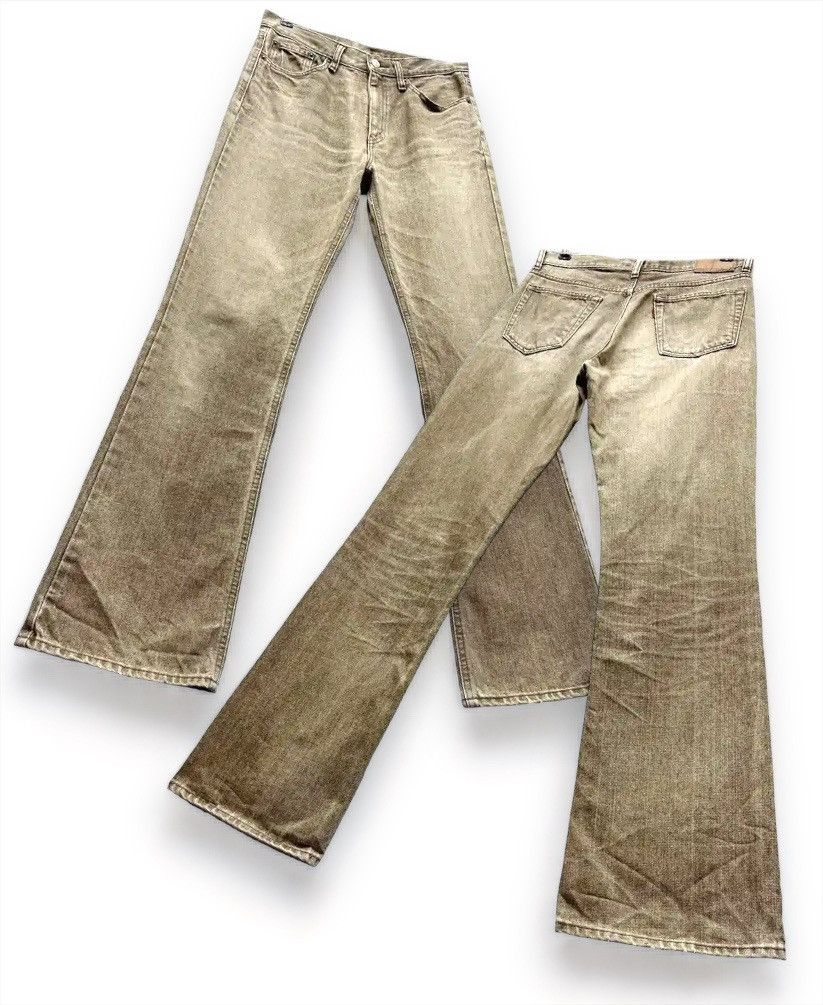 image of Archival Clothing x Vintage Binding Now Dhl Ship 90’S Bobson Off-Brown Flare Denim Jeans (Size 30)