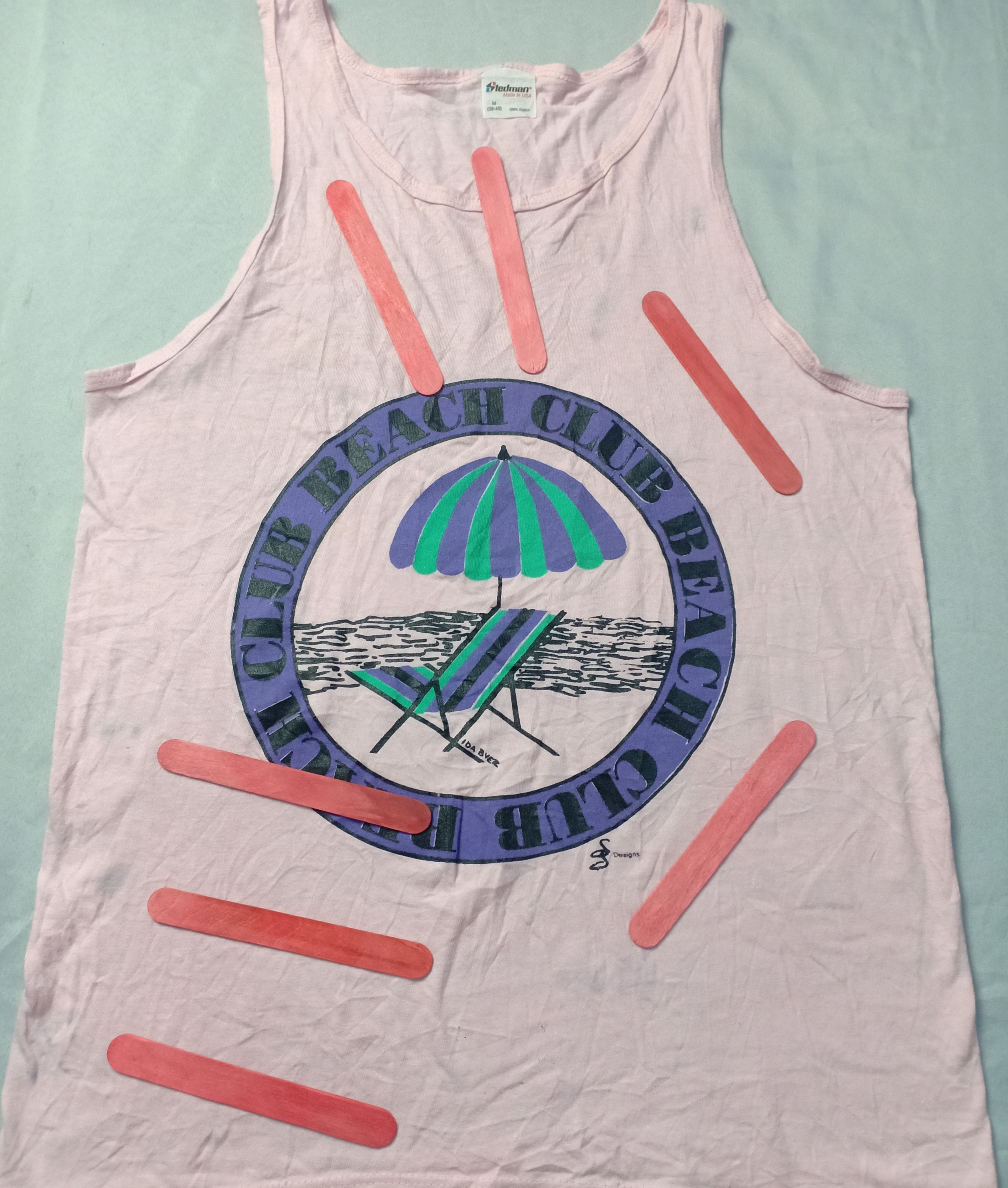 Vintage Vintage 80s Beach Club Sleeveless Stedman USA Size US M / EU 48-50 / 2 - 7 Thumbnail