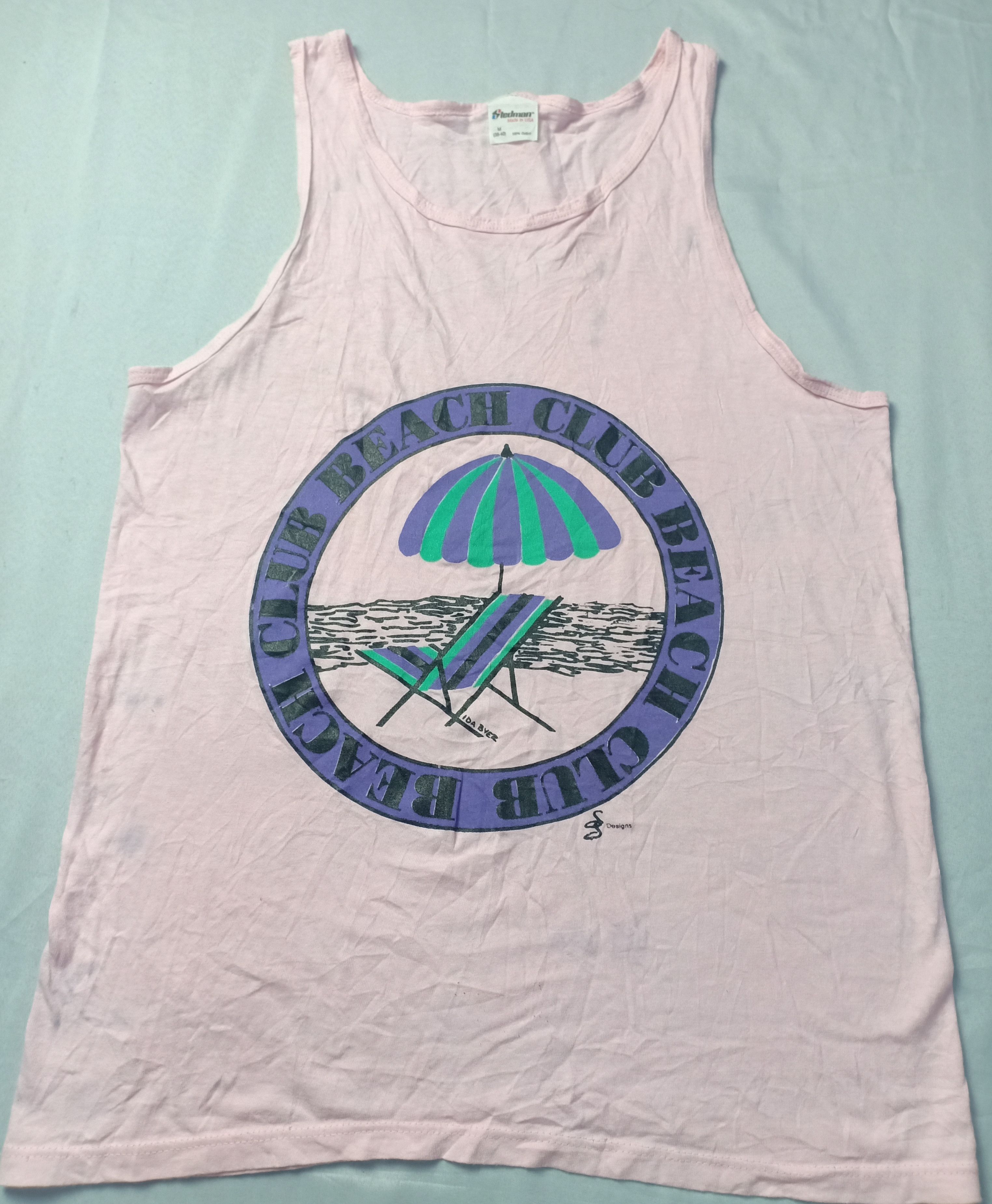 Vintage Vintage 80s Beach Club Sleeveless Stedman USA Size US M / EU 48-50 / 2 - 3 Thumbnail