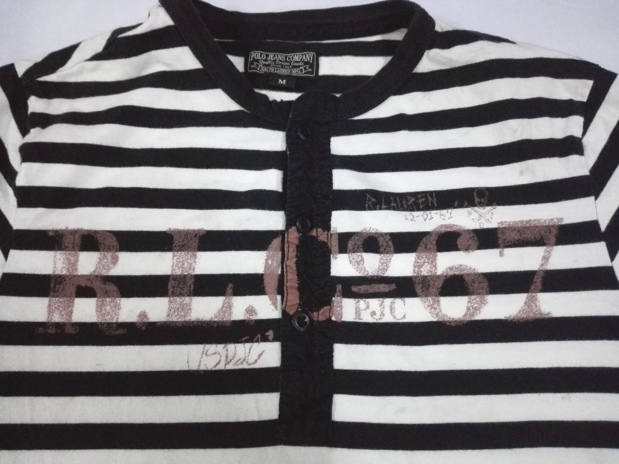 Lauren Ralph Lauren RL 67 POLO JEANS COMPANY RALPH LAUREN CO STRIPED Tee Size M / US 6-8 / IT 42-44 - 2 Thumbnail