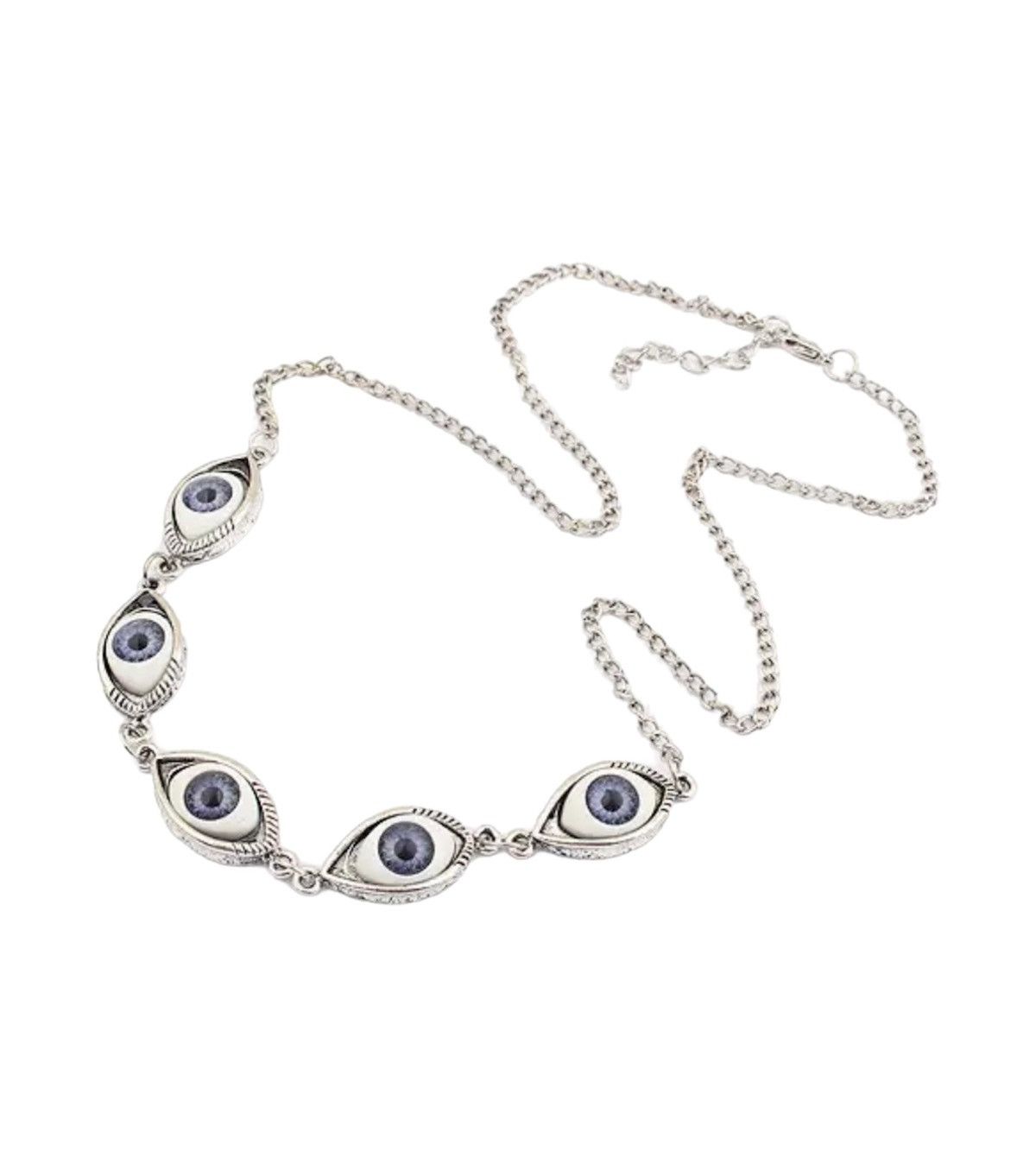 Other Streetwear Eye Trippy Evil Jewerly Necklace Chain Art Silver Size ONE SIZE - 1 Thumbnail
