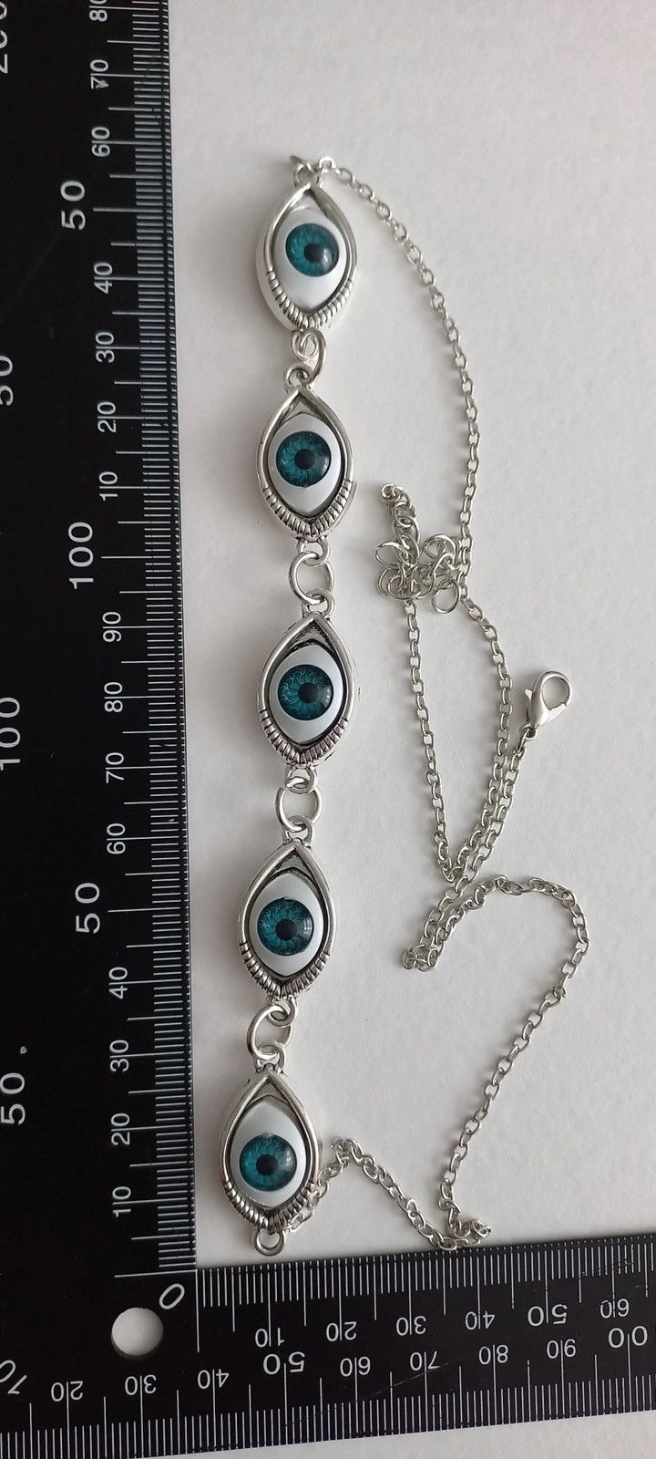Other Streetwear Eye Trippy Evil Jewerly Necklace Chain Art Silver Size ONE SIZE - 2 Thumbnail