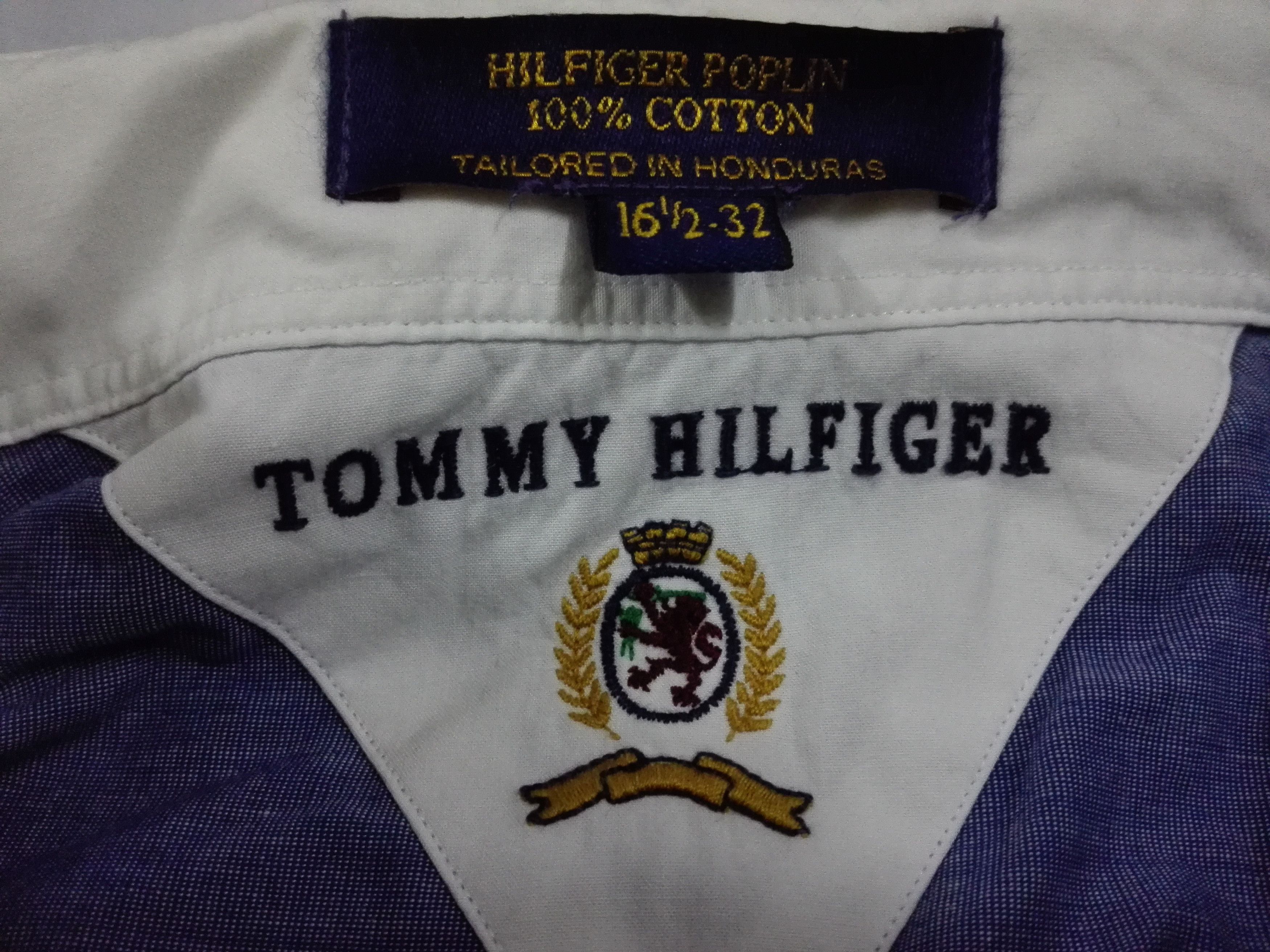 Tommy Hilfiger TOMMY HILFIGER POPUN Button Up Big Size Shirt Baggy Size US XXL / EU 58 / 5 - 3 Thumbnail
