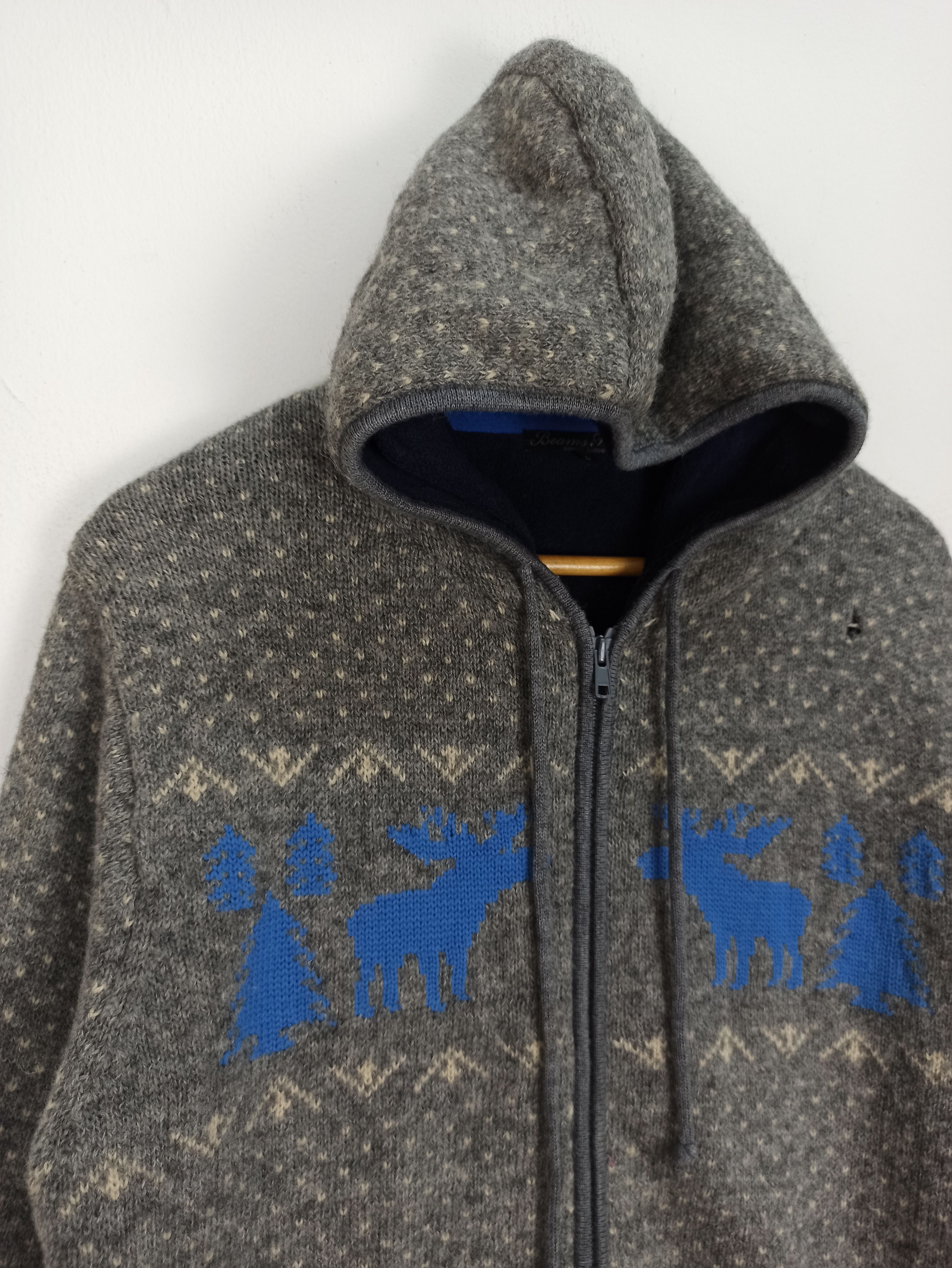 Beams Plus RARE Beams heart Wool Hoodie Sweater Size US L / EU 52-54 / 3 - 2 Thumbnail