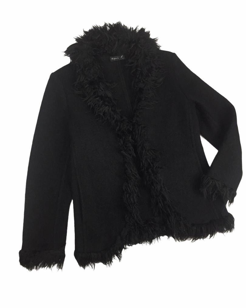 agnes b. LUXURY AGNES B. FURRY BUTTON LESS JACKET Size S / US 4 / IT 40 - 2 Thumbnail