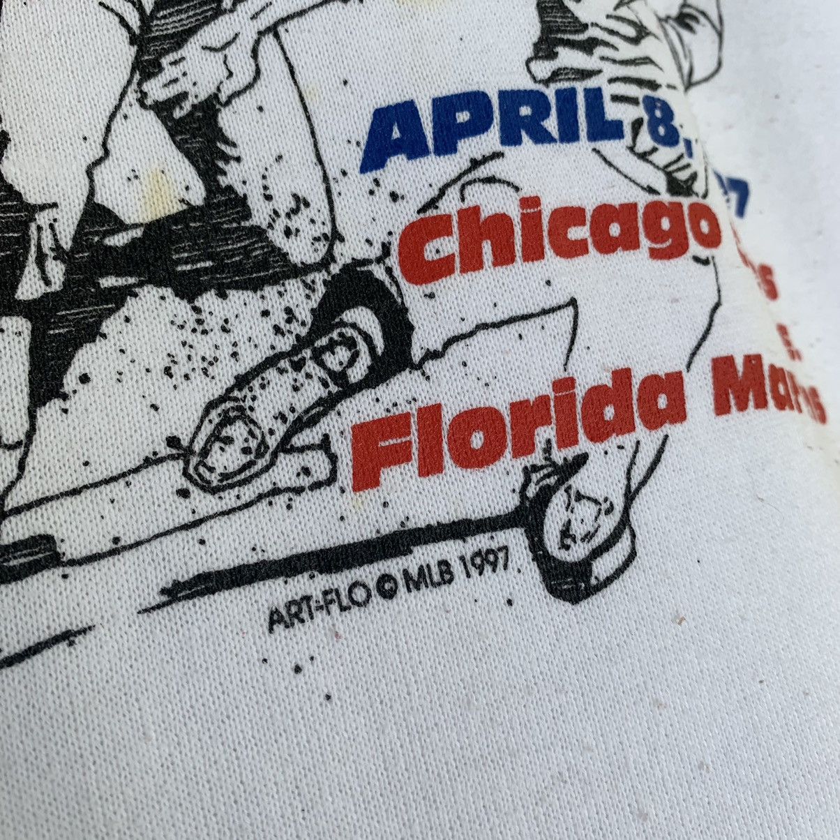 Fruit Of The Loom Chicago cubs vs florida marlins sweatshirt vintage MLB 90s Size US XL / EU 56 / 4 - 8 Thumbnail