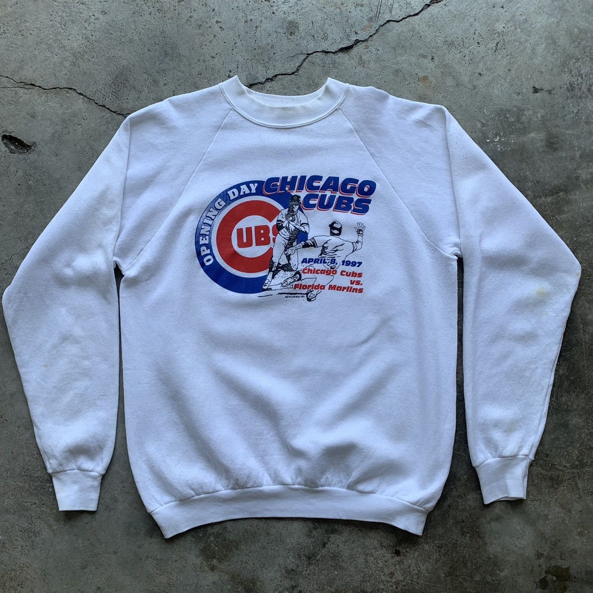 Fruit Of The Loom Chicago cubs vs florida marlins sweatshirt vintage MLB 90s Size US XL / EU 56 / 4 - 12 Thumbnail