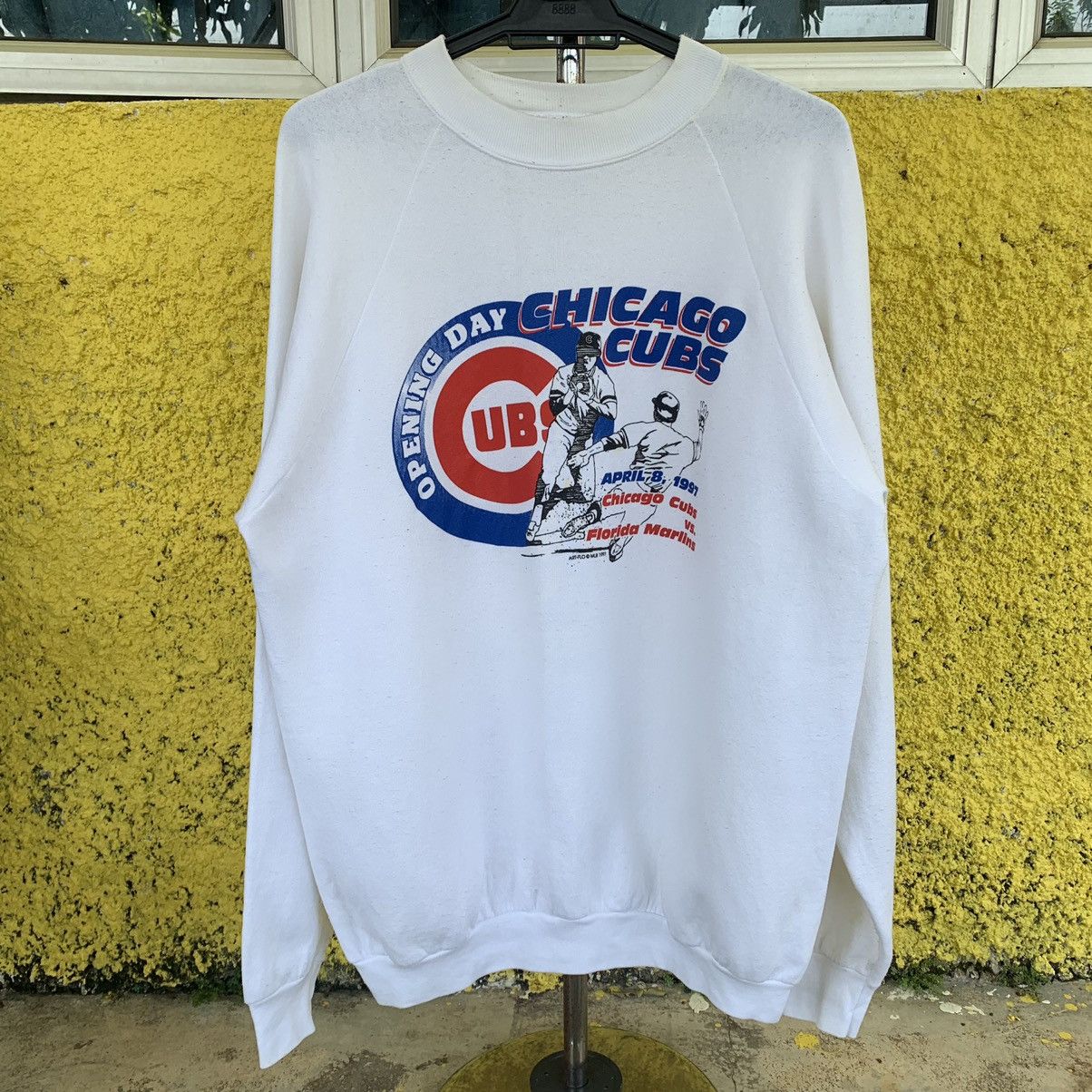 Fruit Of The Loom Chicago cubs vs florida marlins sweatshirt vintage MLB 90s Size US XL / EU 56 / 4 - 10 Thumbnail