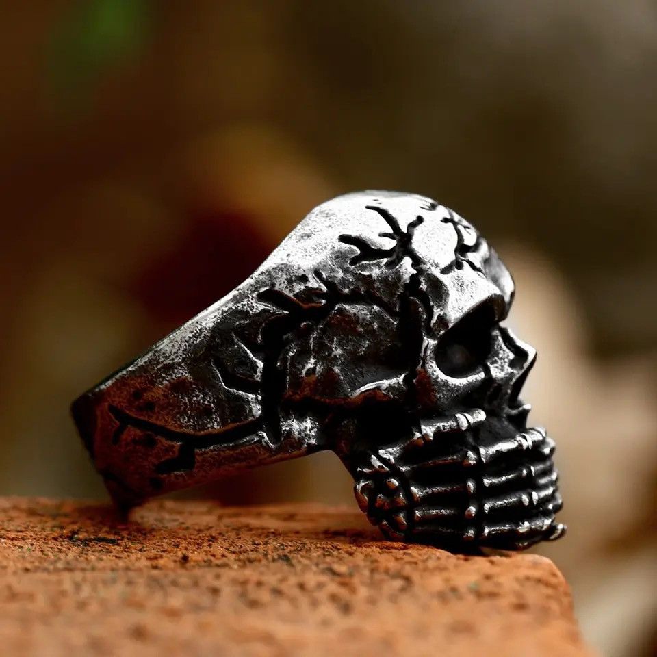 Jewelry Hand Bone Ring Cool Hip Hop Ring Size ONE SIZE - 4 Thumbnail