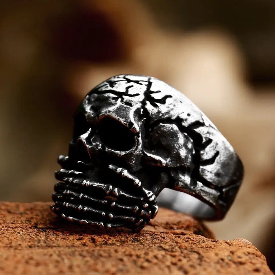 Jewelry Hand Bone Ring Cool Hip Hop Ring Size ONE SIZE - 3 Thumbnail