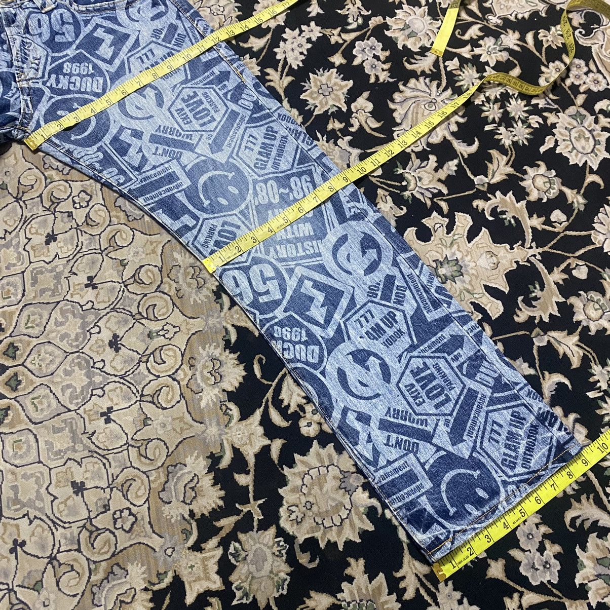 Hysteric Glamour Japanese Brand Co&lu Smiley Full Print Denim Jeans Size US 30 / EU 46 - 23 Thumbnail